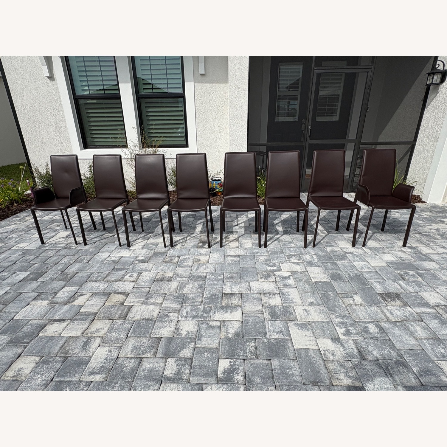 Roche Bobois Dark Brown Leather Dining Sets - image-8