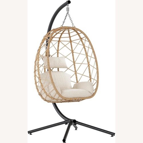 Used SWITTE Egg Swing Chair with Cushion Indoor/Outdoor for sale on AptDeco