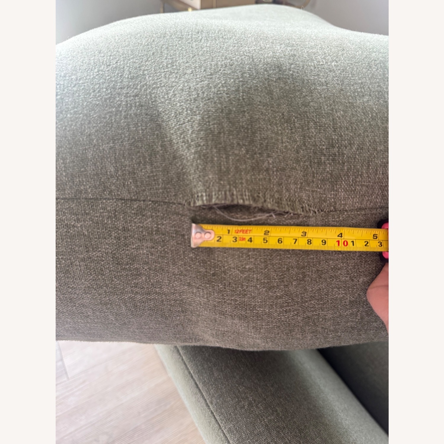 Living Spaces Moss Green Sawyer Sofa - image-4