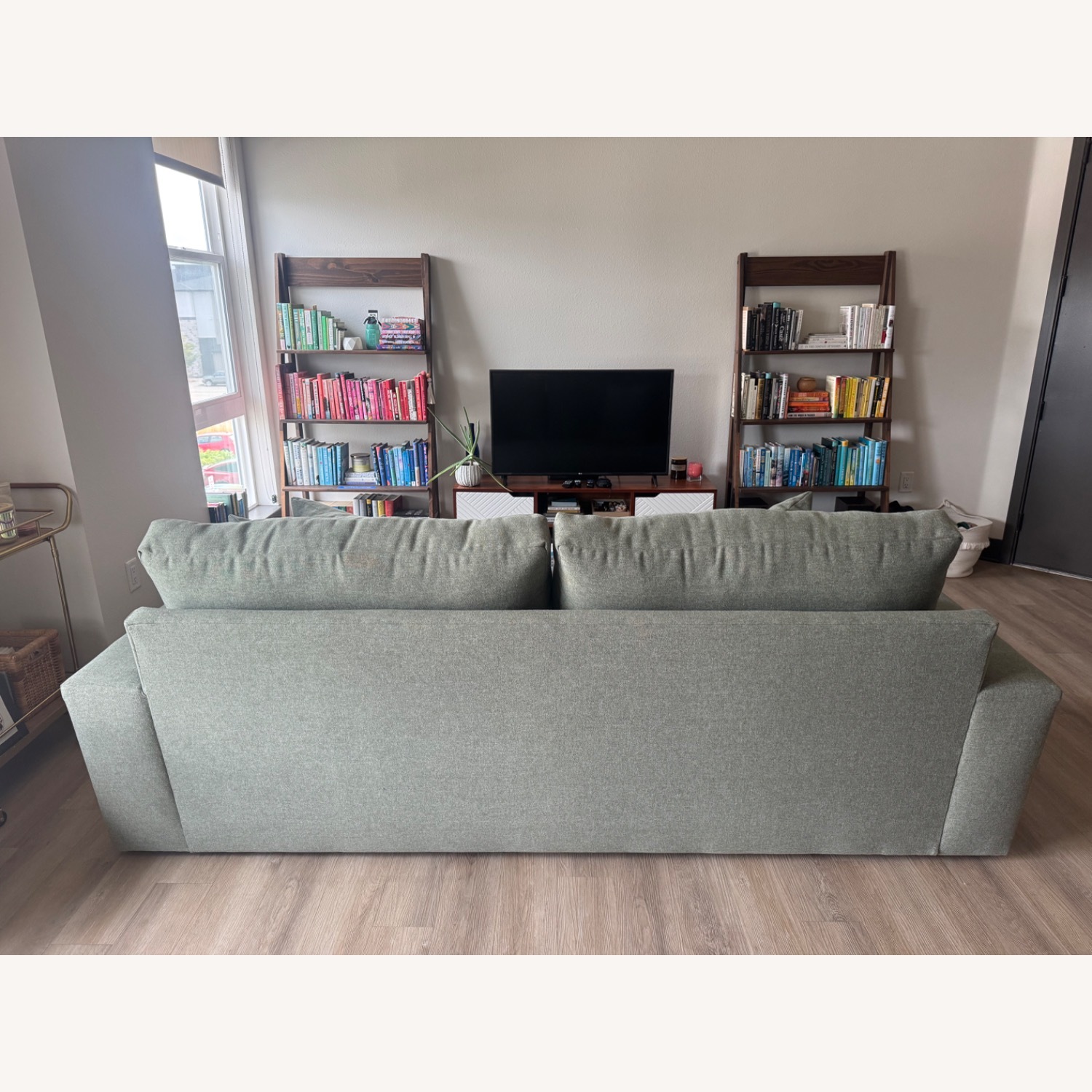 Living Spaces Moss Green Sawyer Sofa - image-2