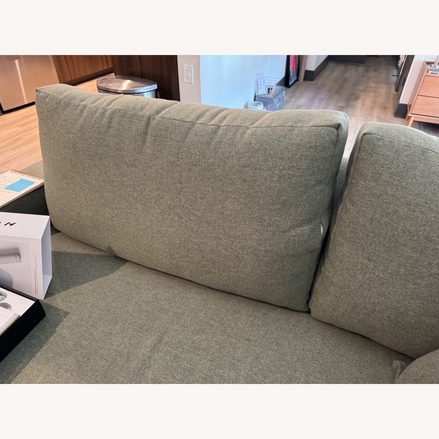 Living Spaces Moss Green Sawyer Sofa - image-5