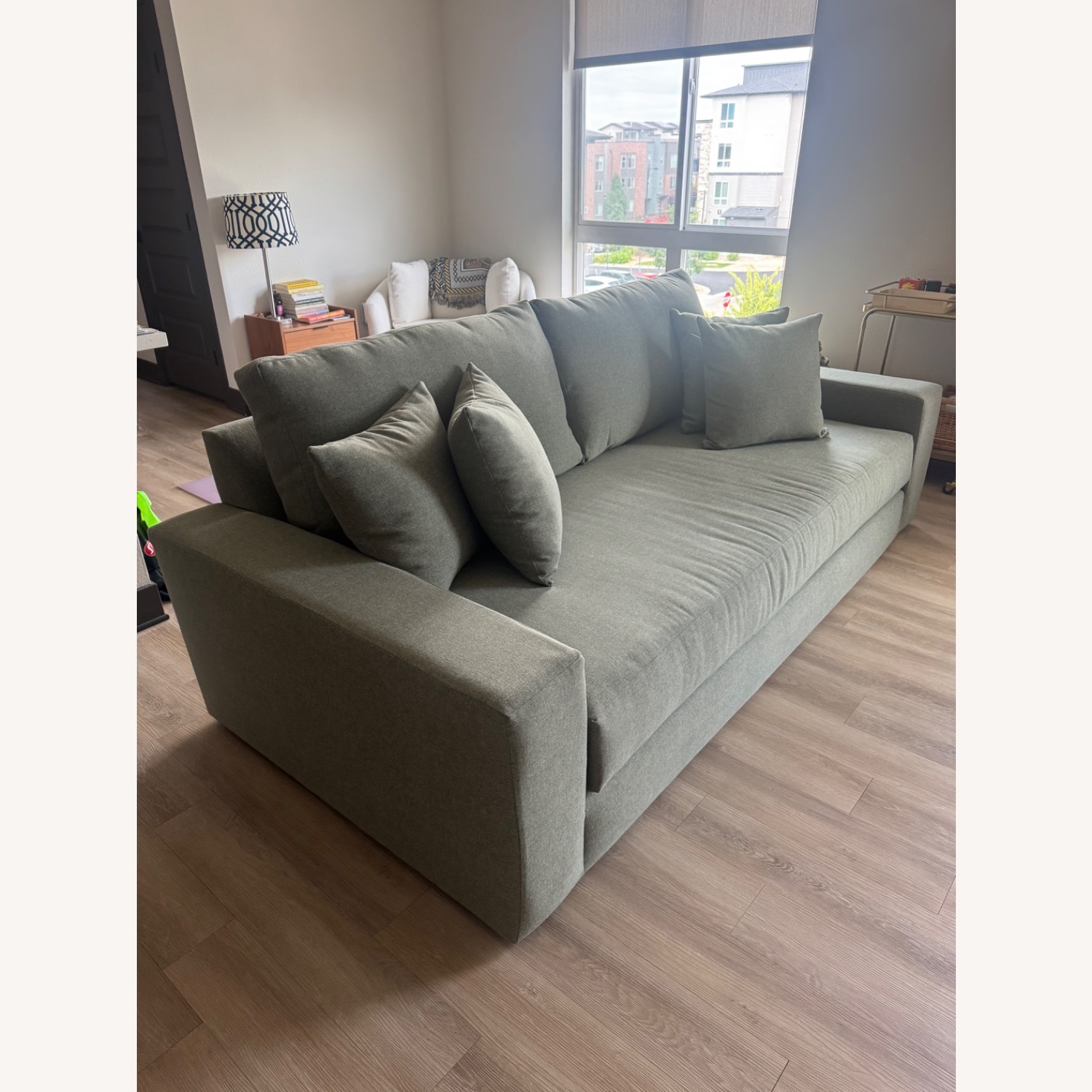 Living Spaces Moss Green Sawyer Sofa - image-3