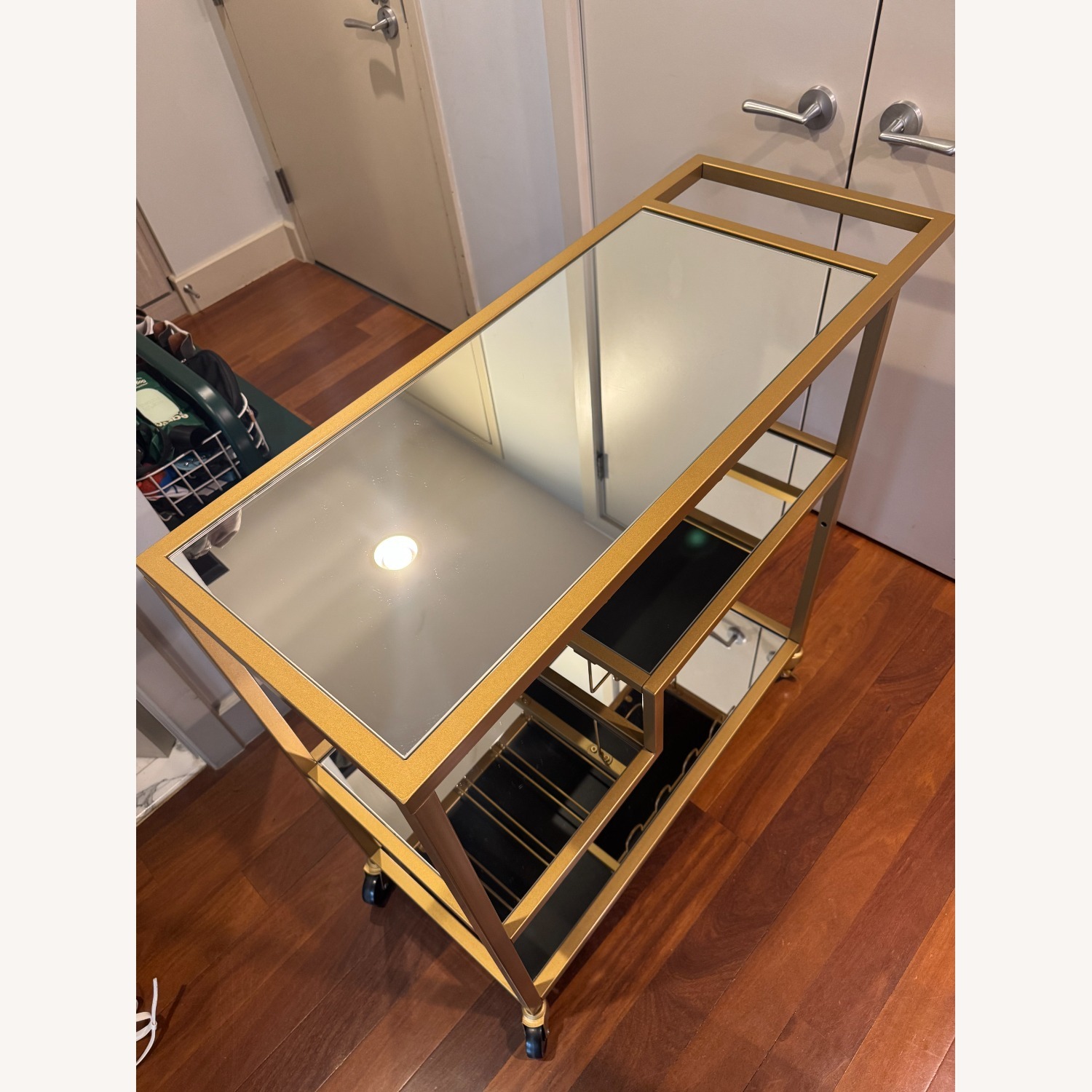 Wayfair Miranda Gold Metal Bar Cart - image-3