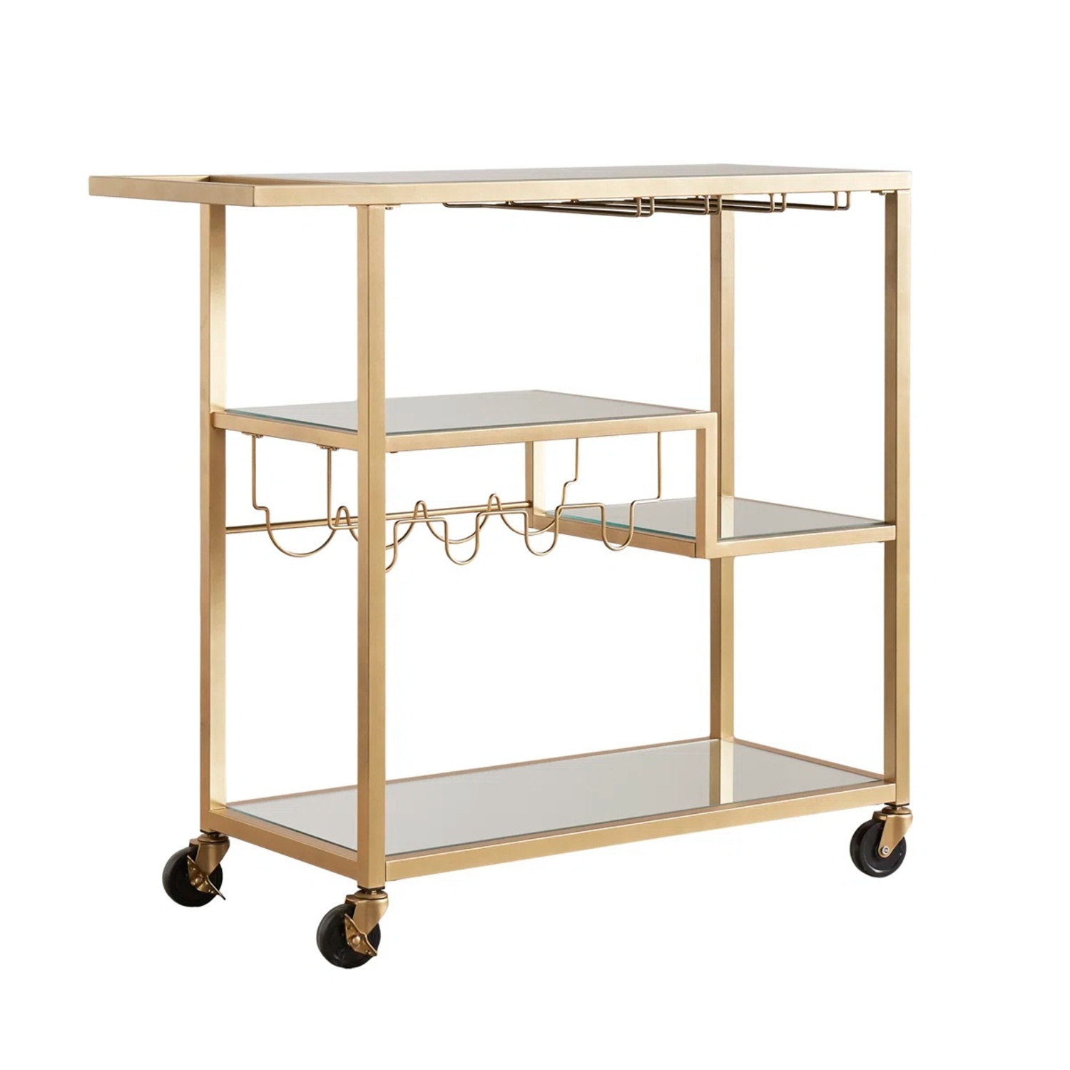 Wayfair Miranda Gold Metal Bar Cart - image-4