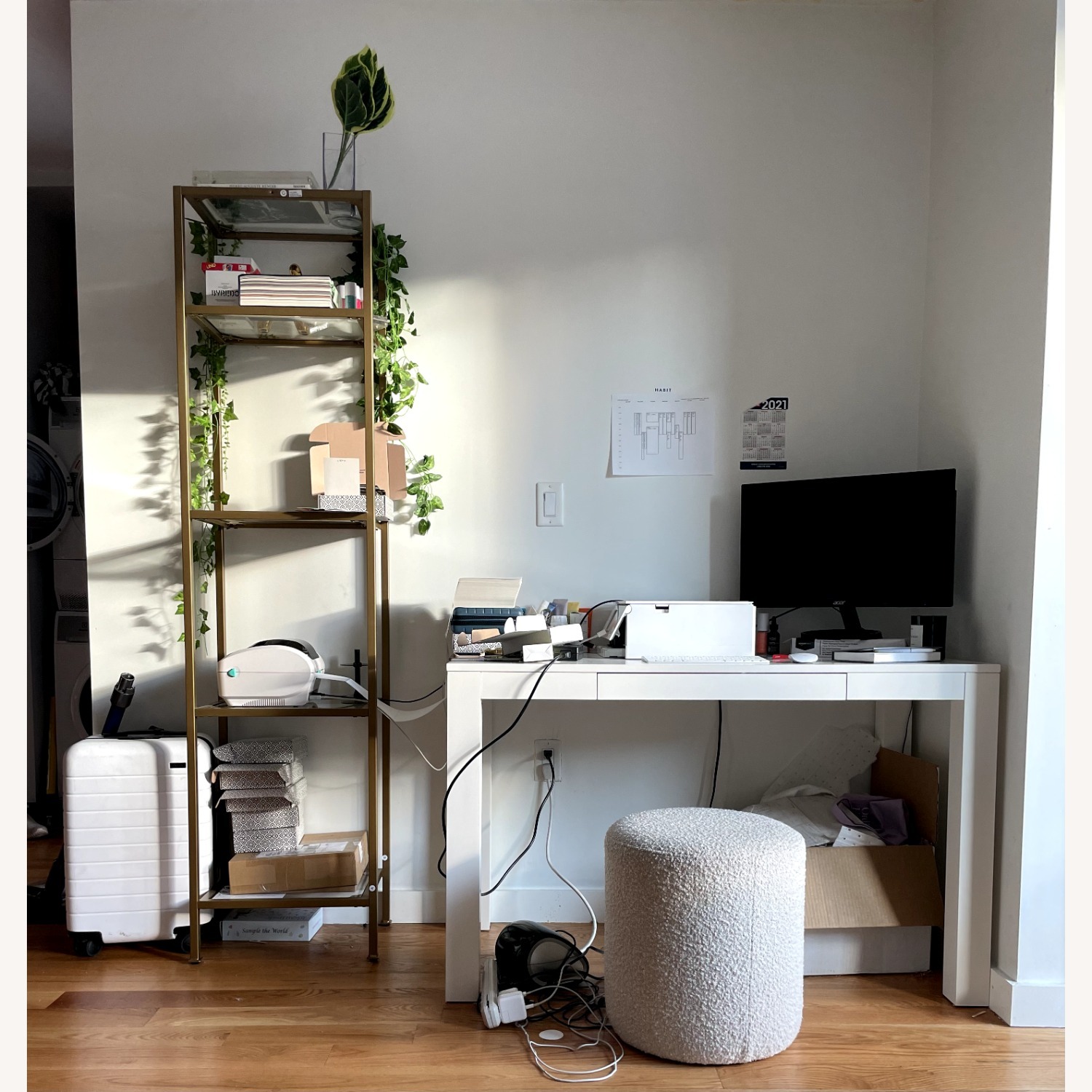 West Elm Parson White Desk - image-3
