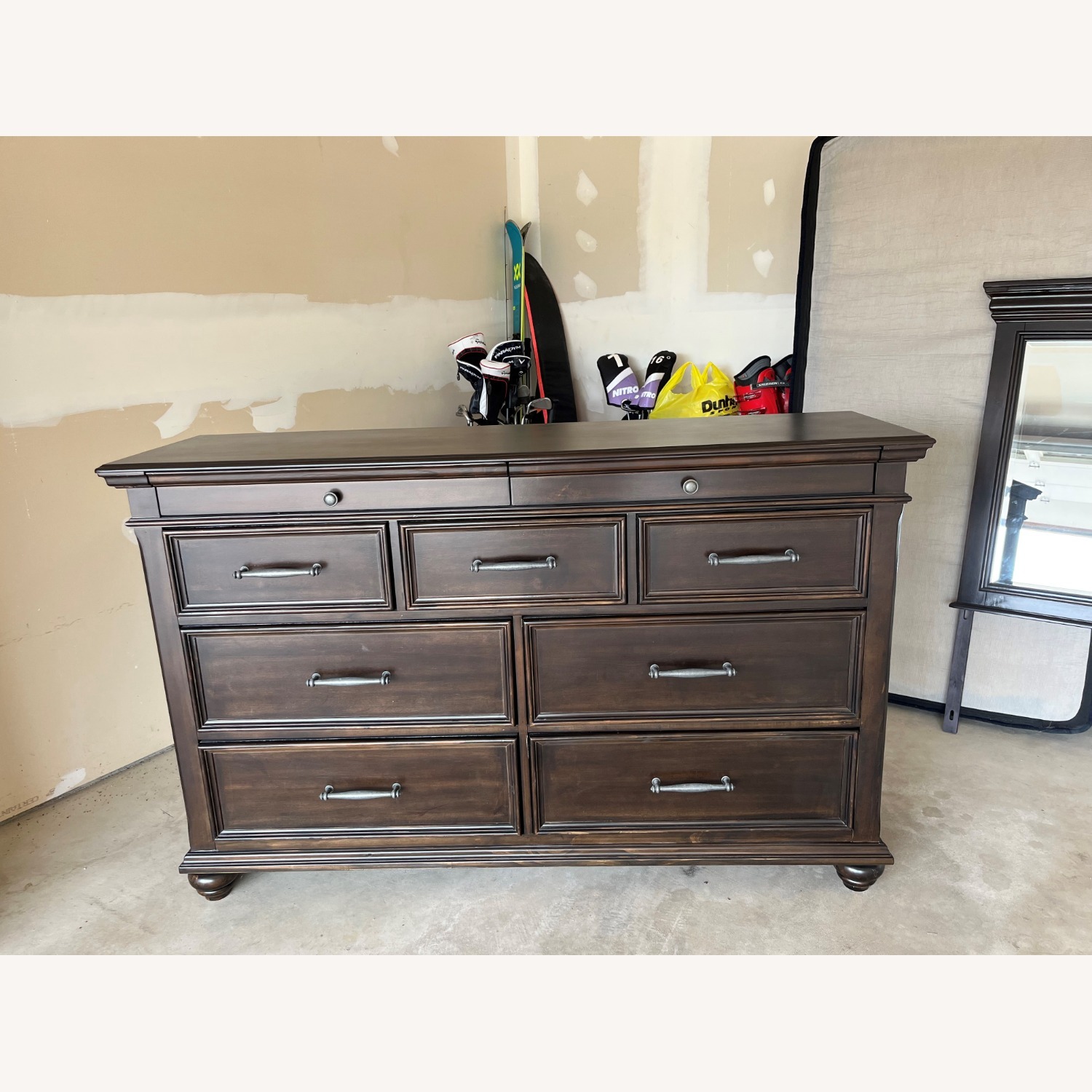 Ashley Furniture Venetian Dark Brown Wood Dresser - image-1