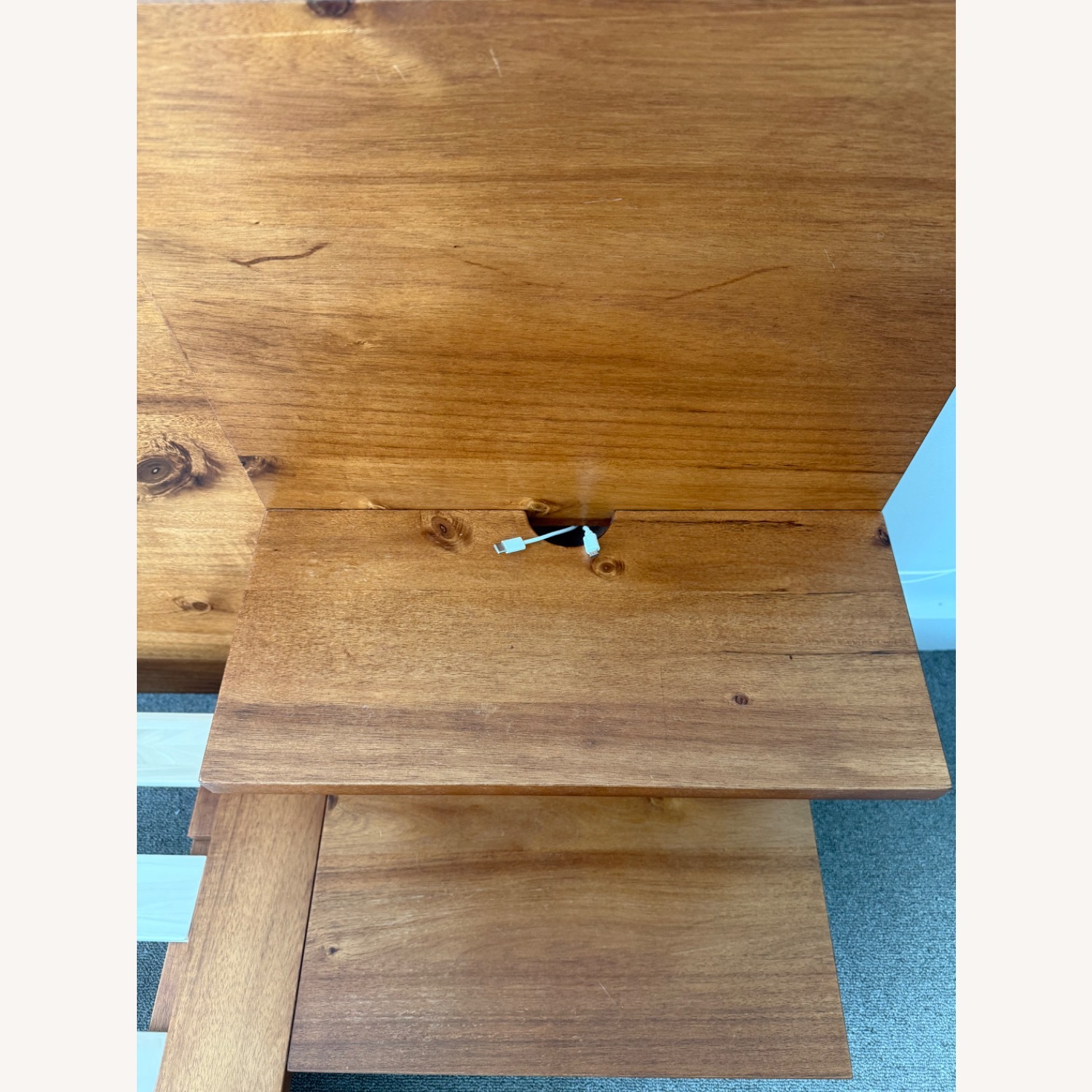 CB2 Acacia Wood Platform With Nightstands - image-5