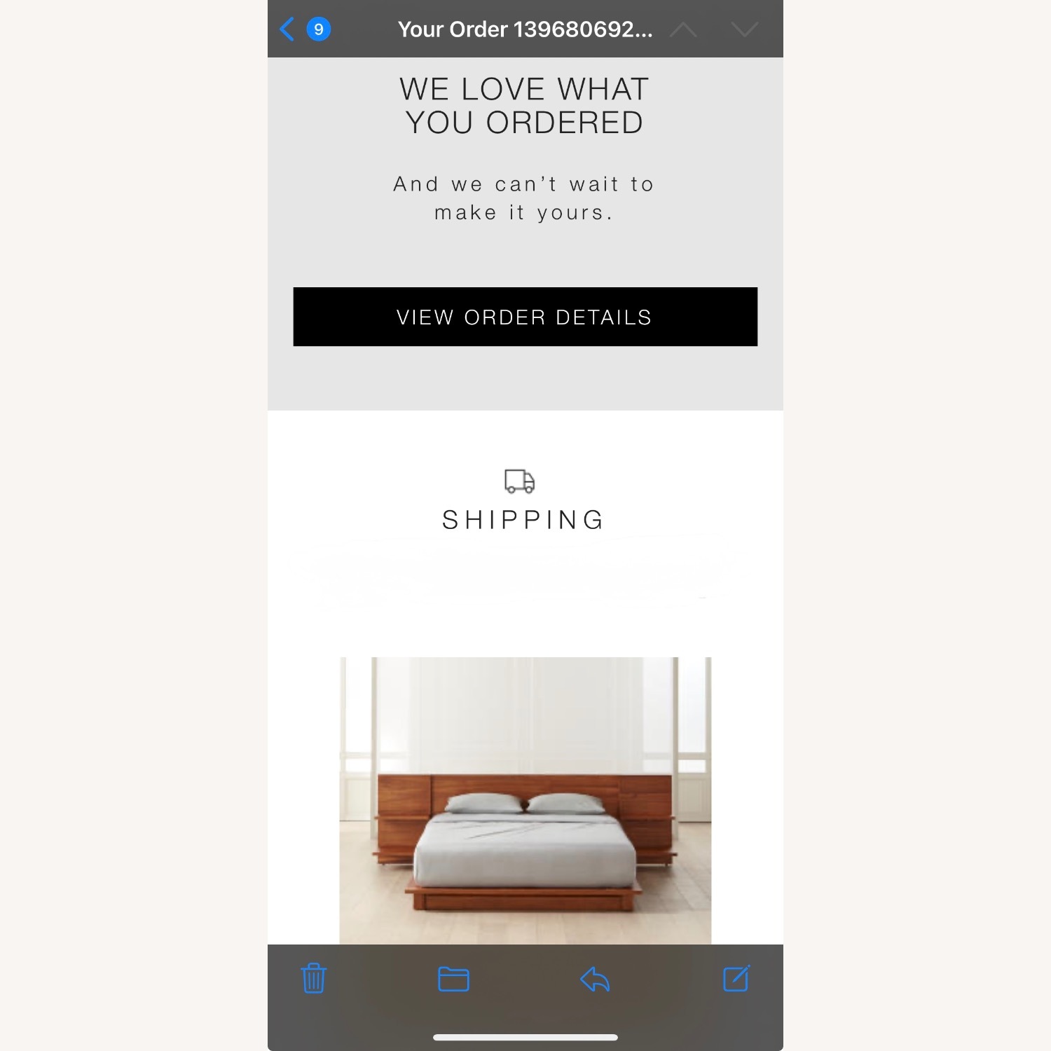 CB2 Acacia Wood Platform With Nightstands - image-6