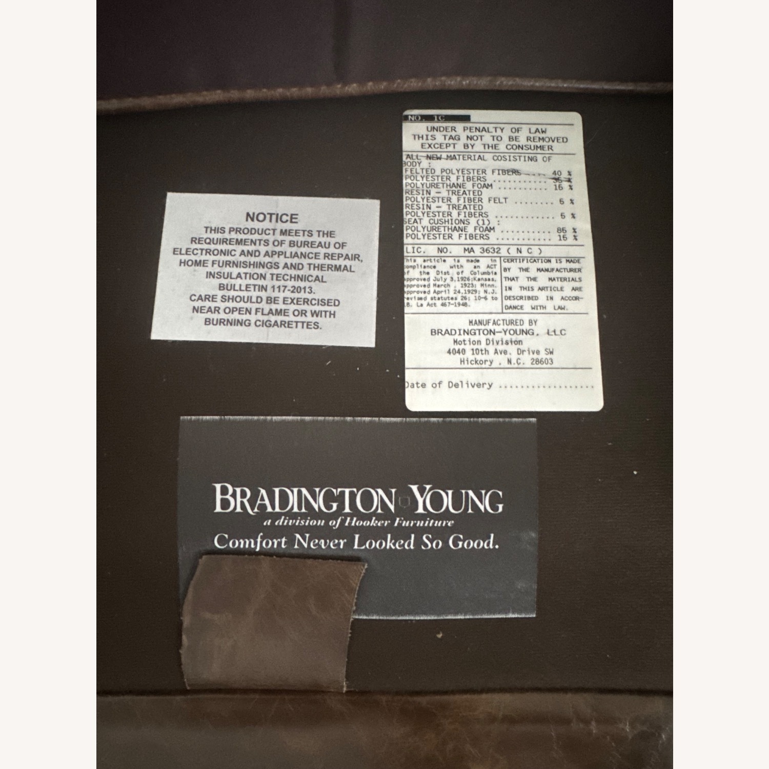 Bradington Young Leather Recliner - image-6