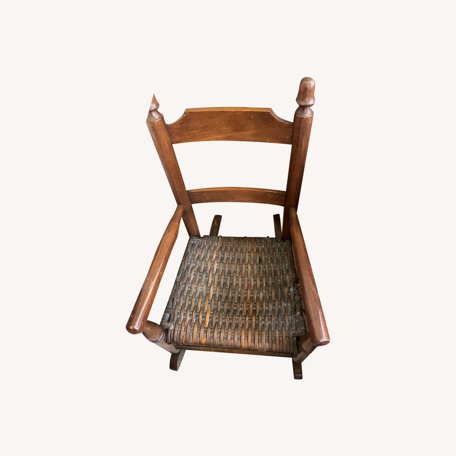 Dark Brown Wood Play Rocking Chair - image-0