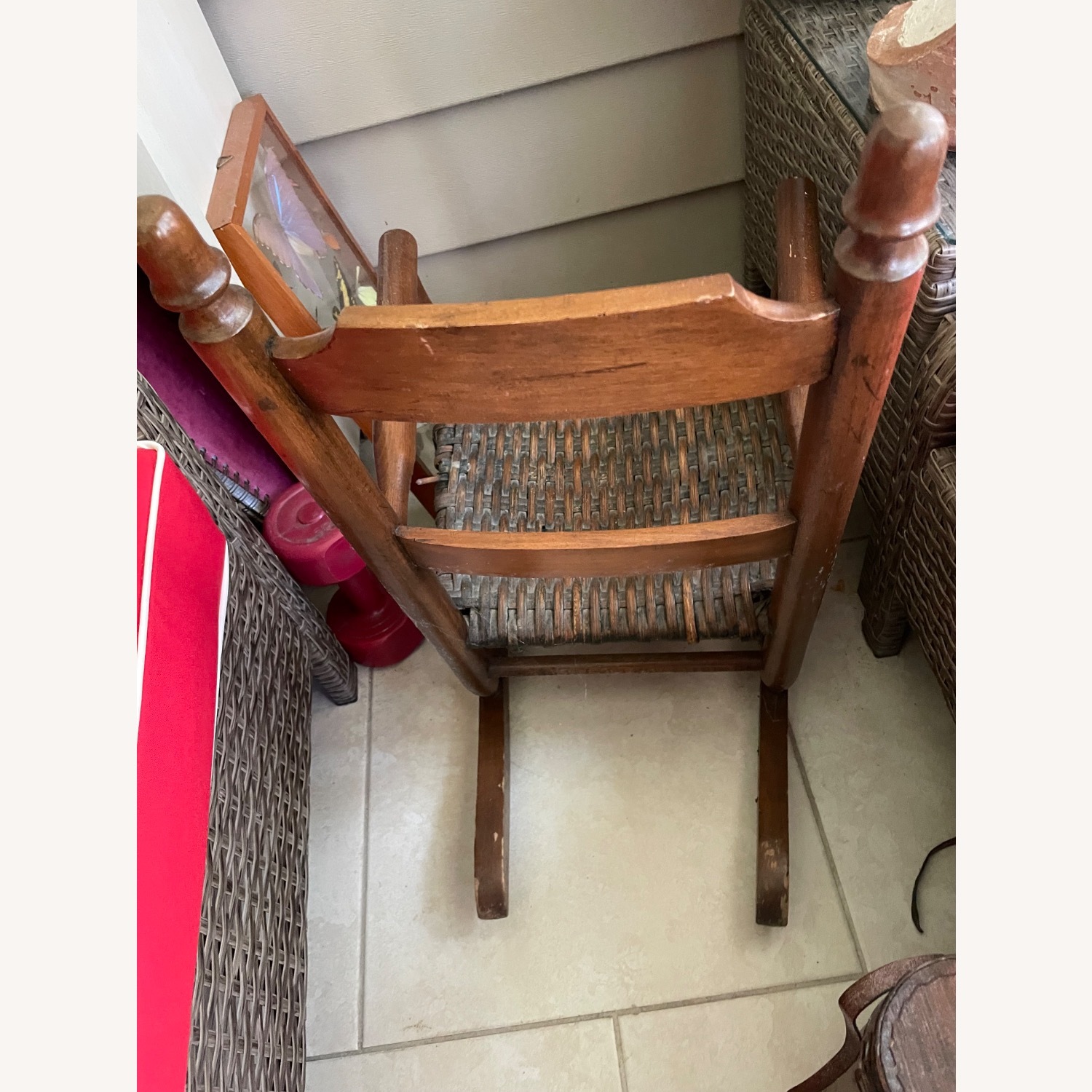 Dark Brown Wood Play Rocking Chair - image-2