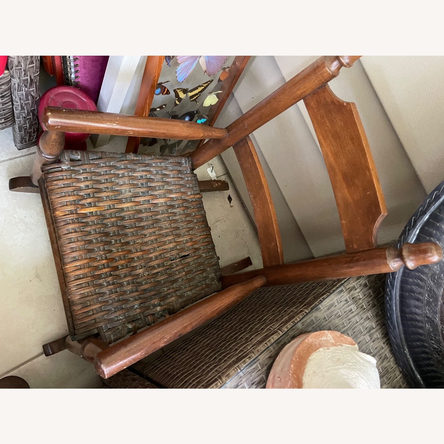 Dark Brown Wood Play Rocking Chair - image-1