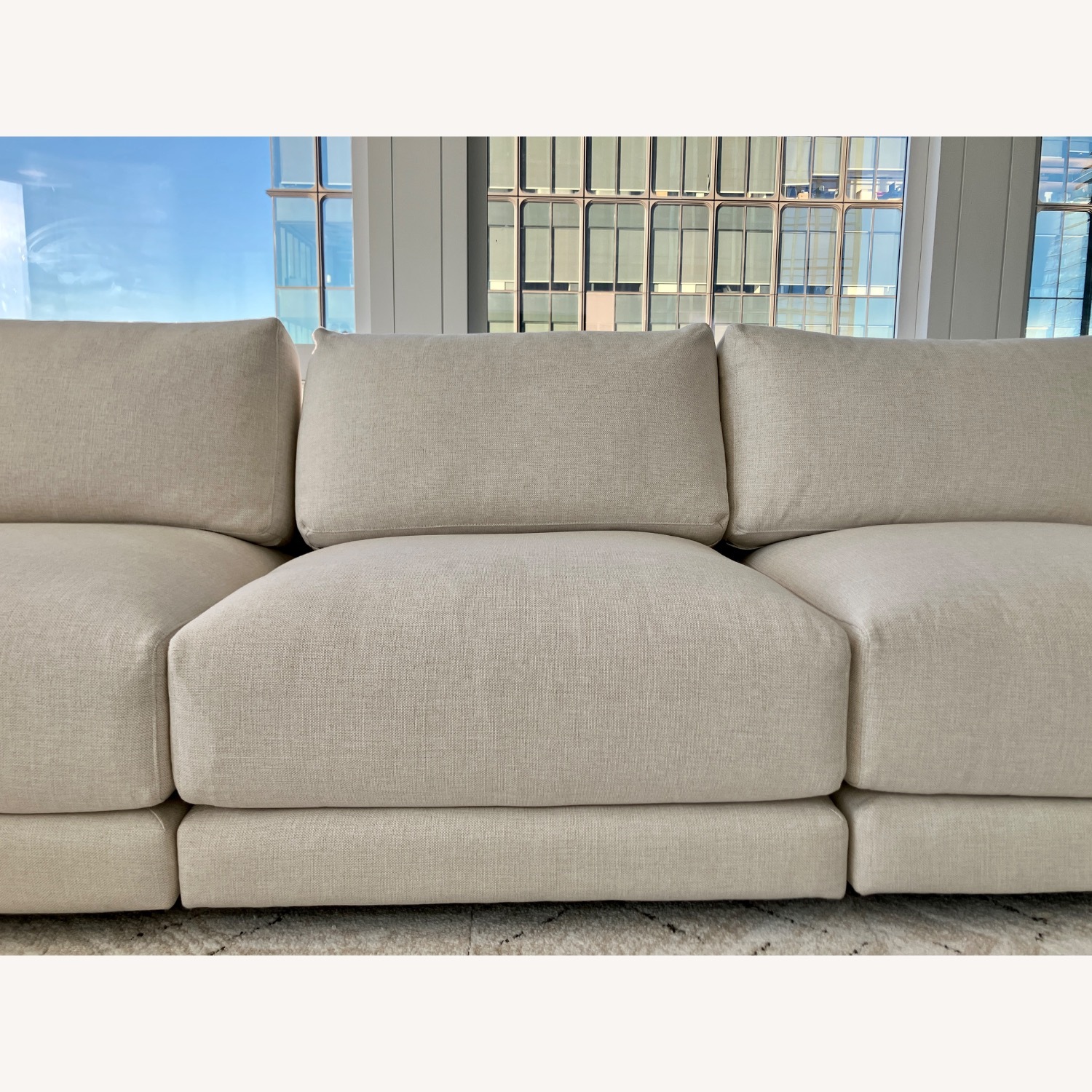 Rooms To Go Clemens Modular White Fabric 3+ Piece Sectional - image-10