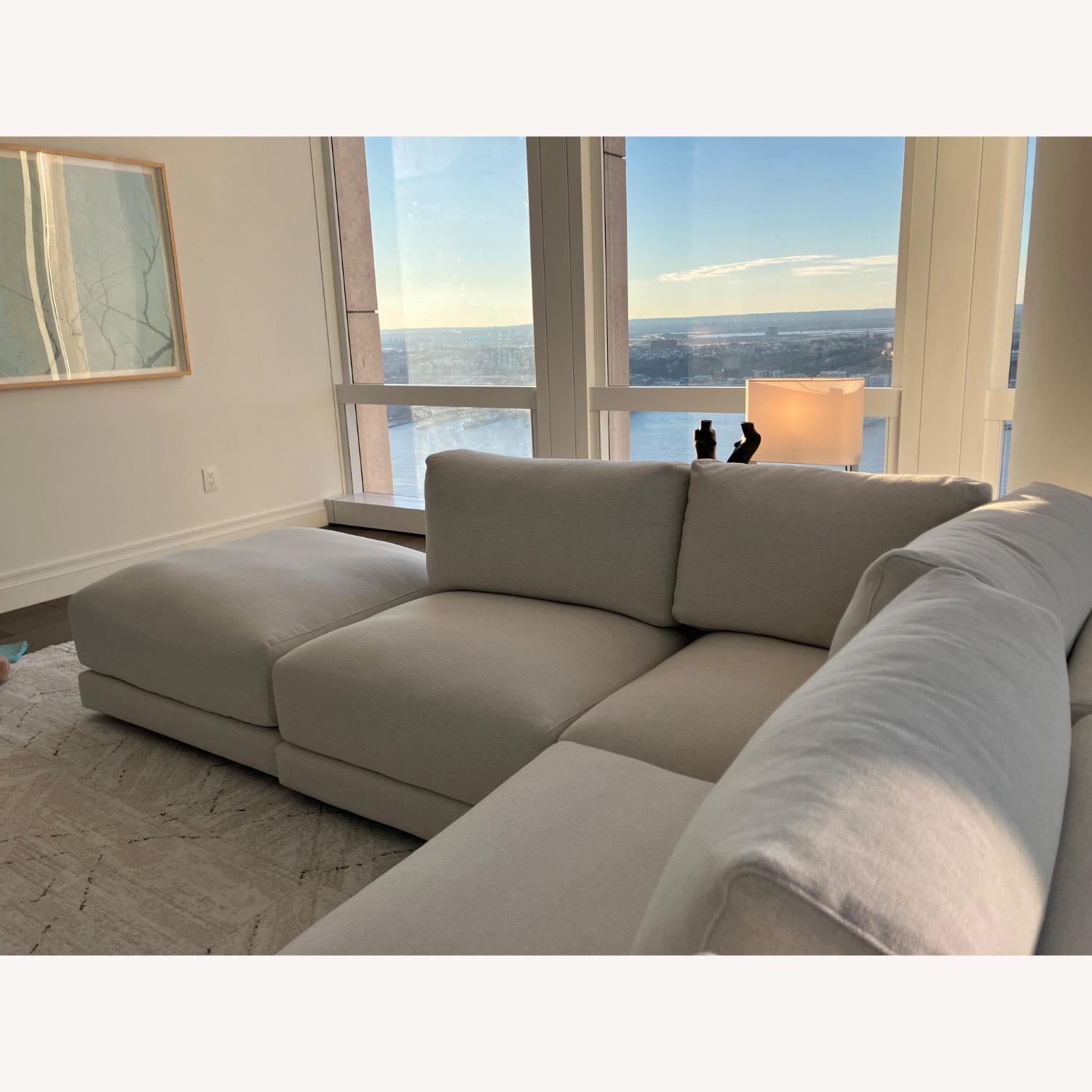 Rooms To Go Clemens Modular White Fabric 3+ Piece Sectional - image-4