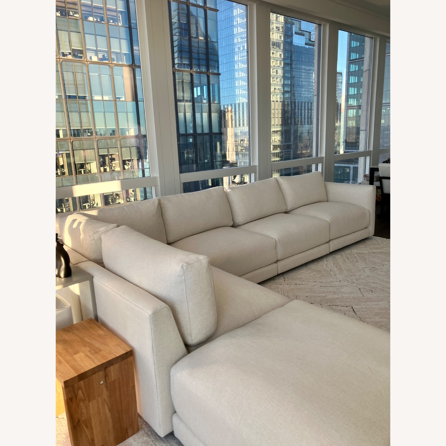 Rooms To Go Clemens Modular White Fabric 3+ Piece Sectional - image-3