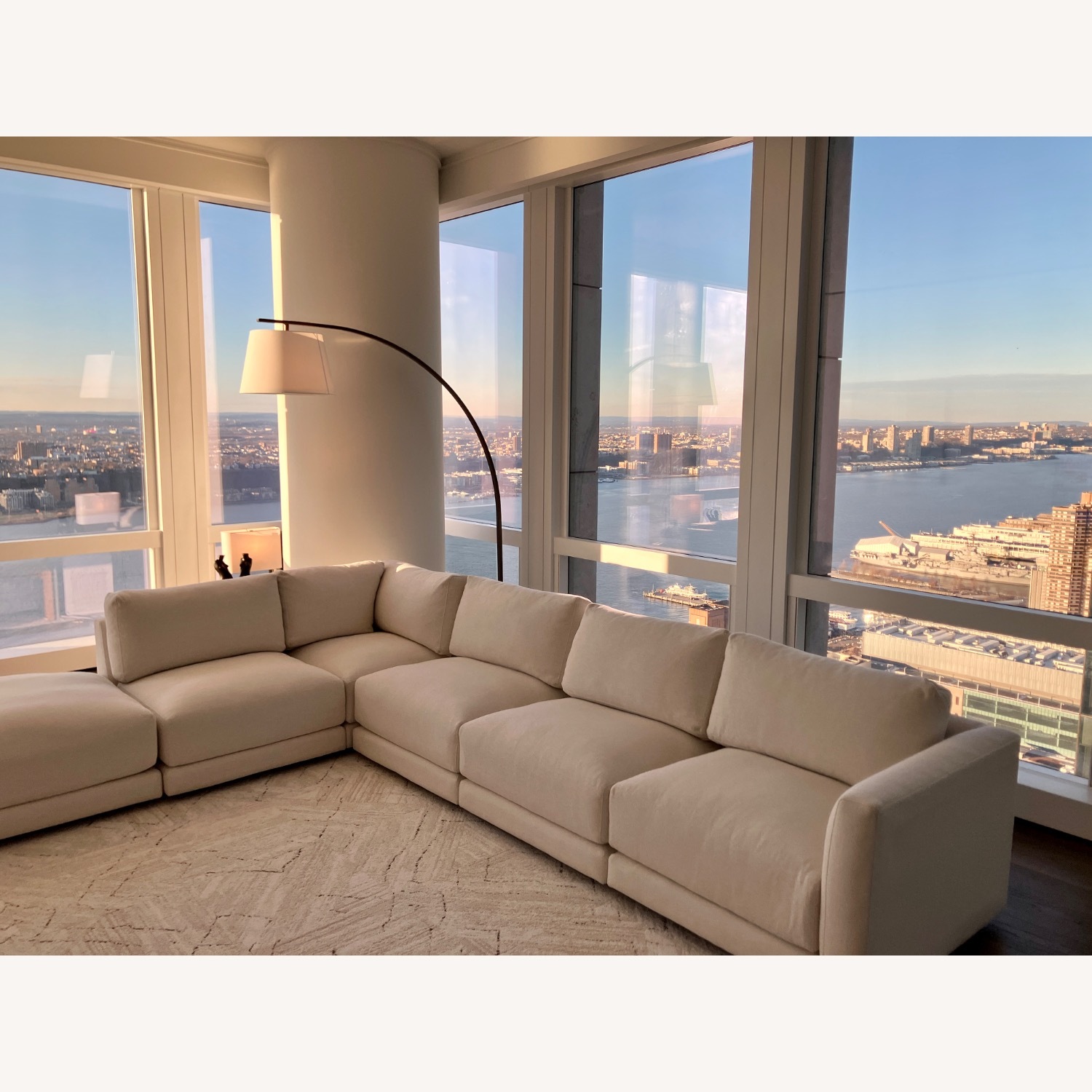 Rooms To Go Clemens Modular White Fabric 3+ Piece Sectional - image-1