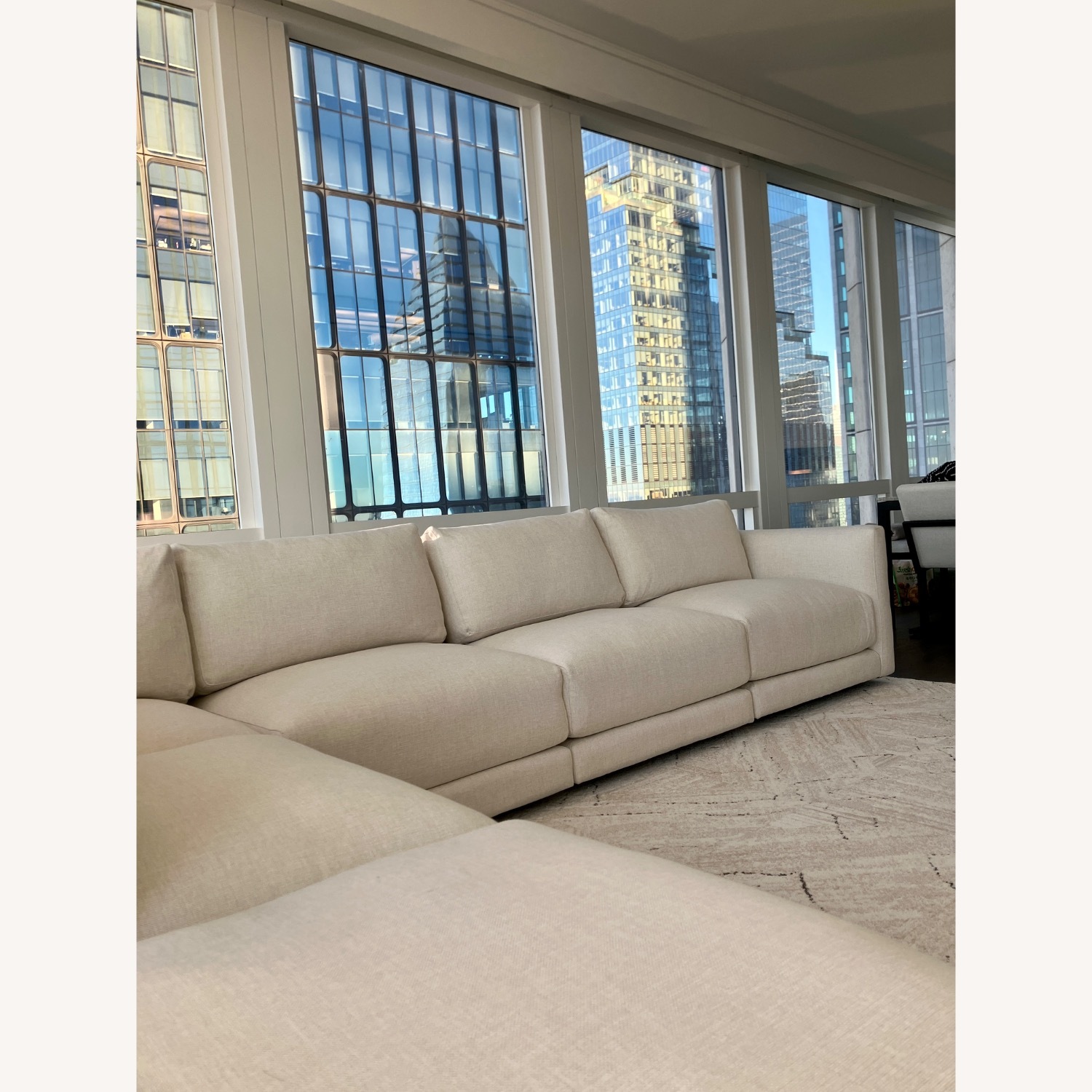 Rooms To Go Clemens Modular White Fabric 3+ Piece Sectional - image-6