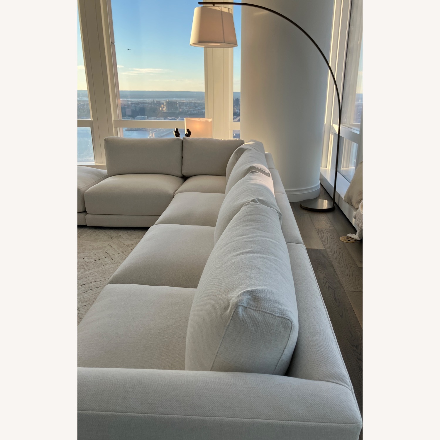 Rooms To Go Clemens Modular White Fabric 3+ Piece Sectional - image-5