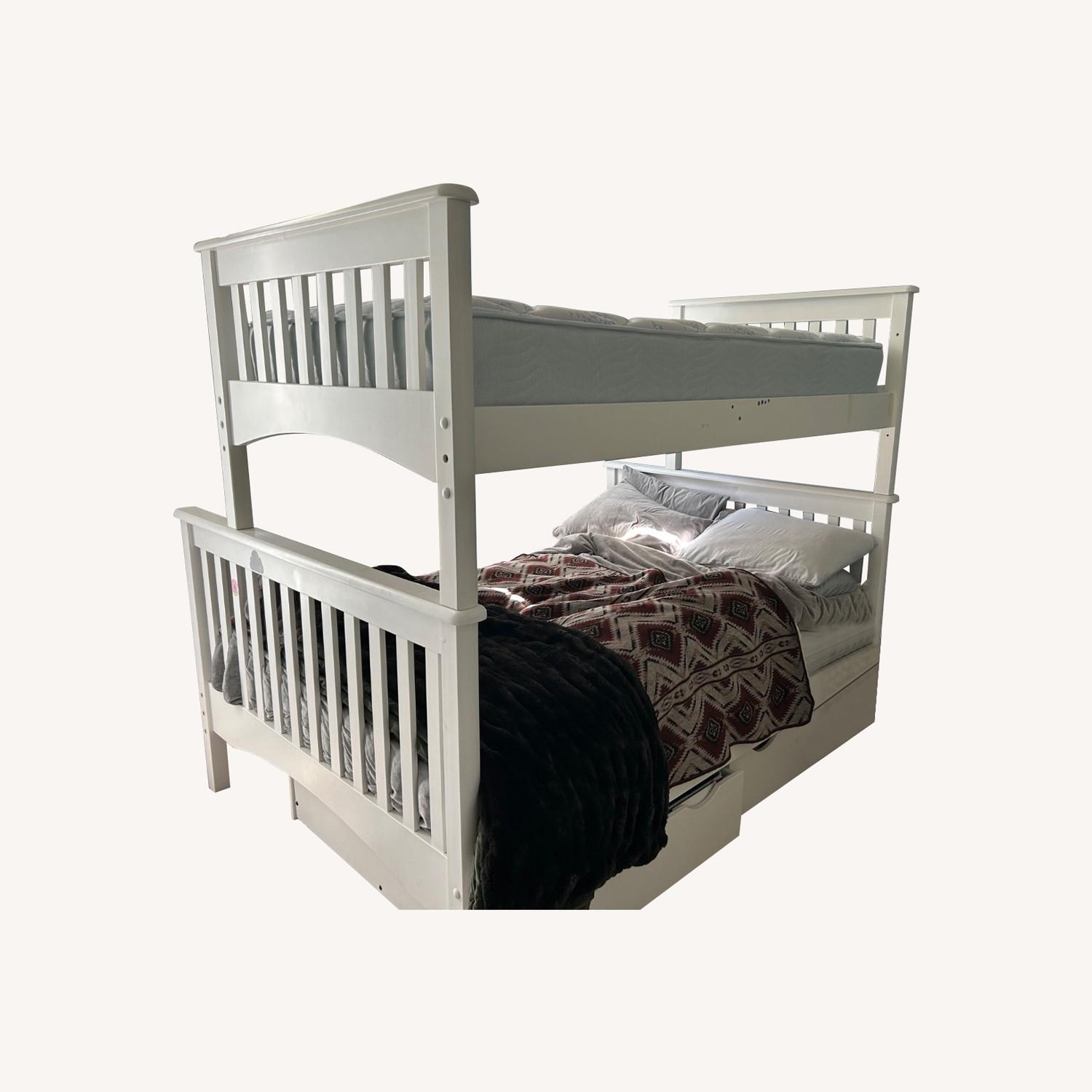 Bolton White Wood Twin Over Full Bunk Bed - image-0