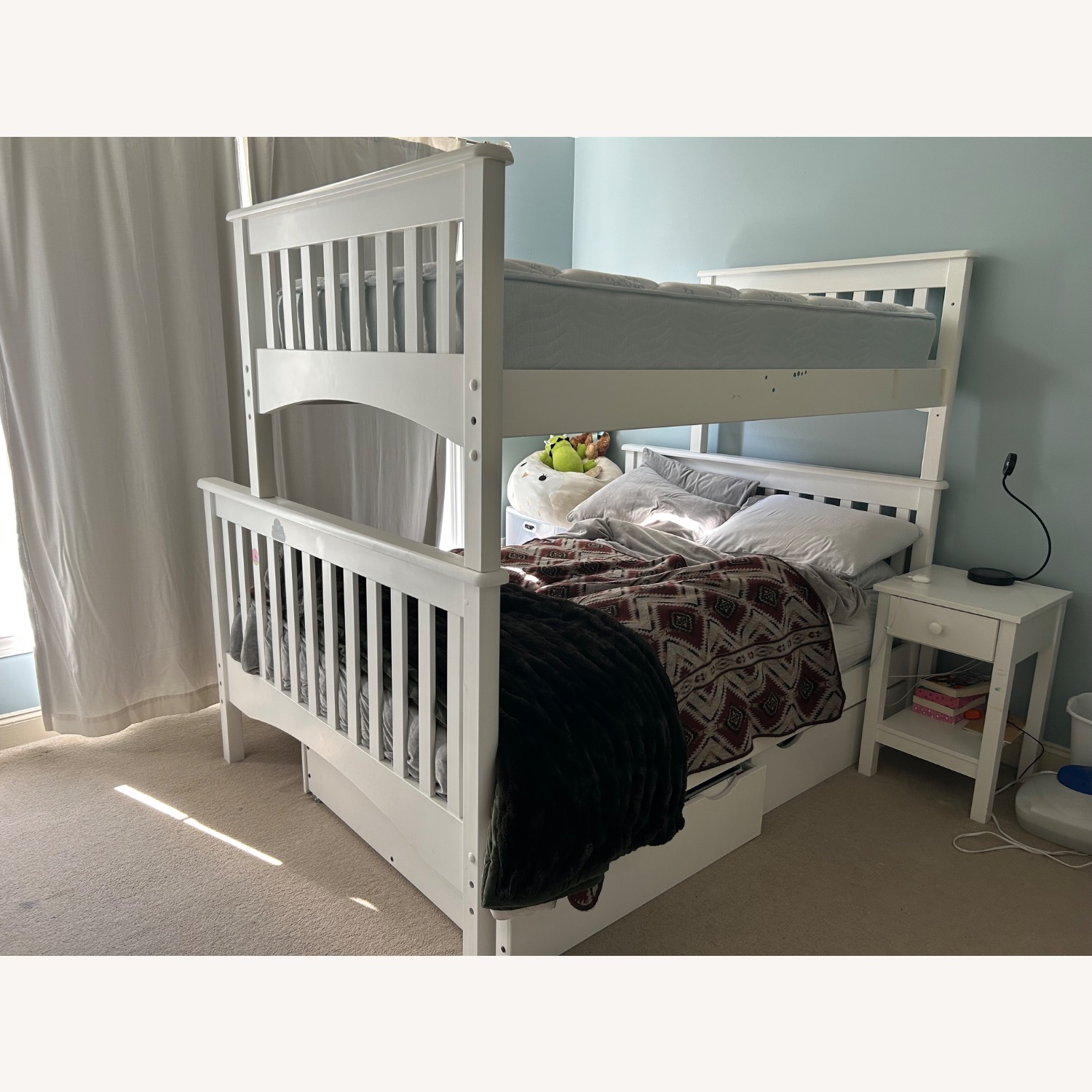 Bolton White Wood Twin Over Full Bunk Bed - image-2