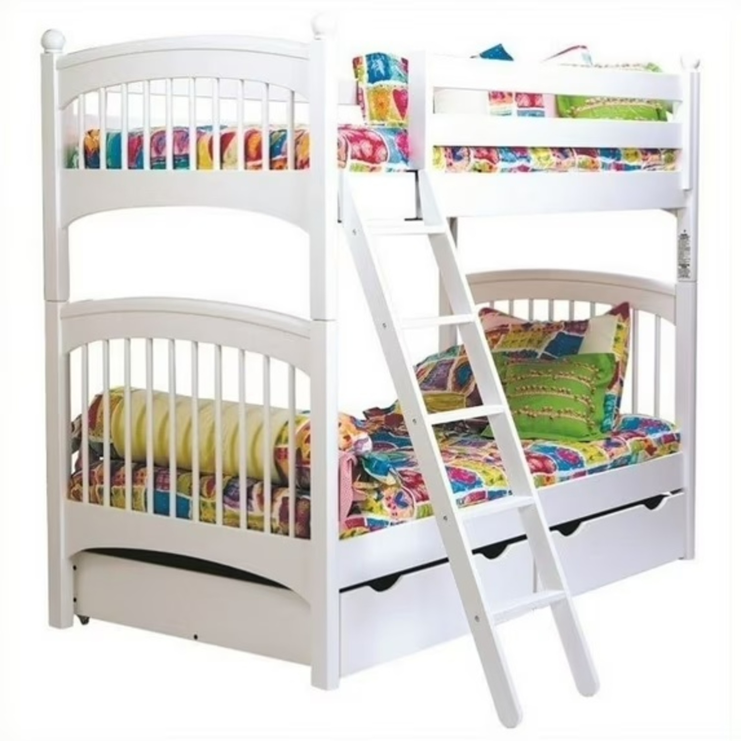 Bolton White Wood Twin Over Full Bunk Bed - image-7
