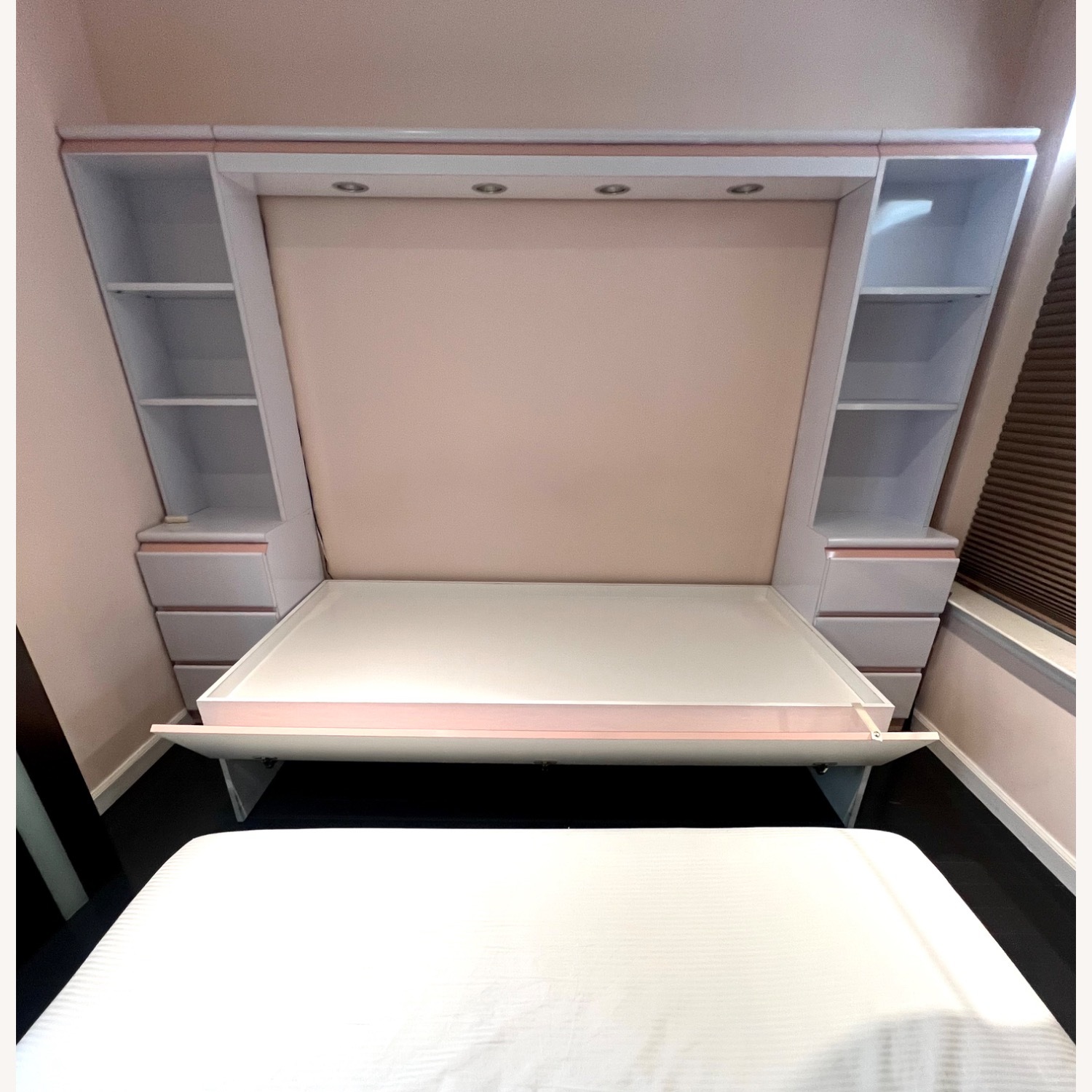 Custom Pink & White Twin Trundle Bed Set - image-2