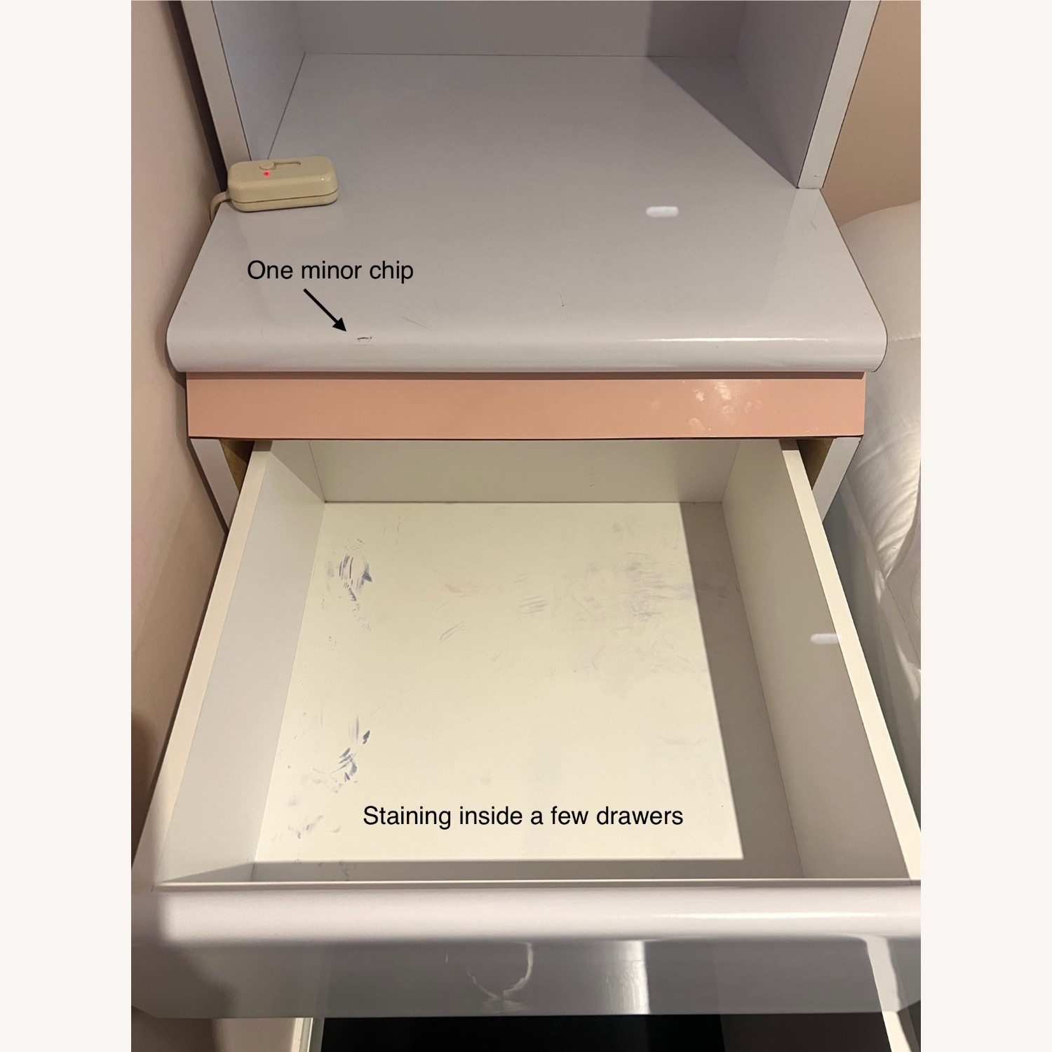 Custom Pink & White Twin Trundle Bed Set - image-4