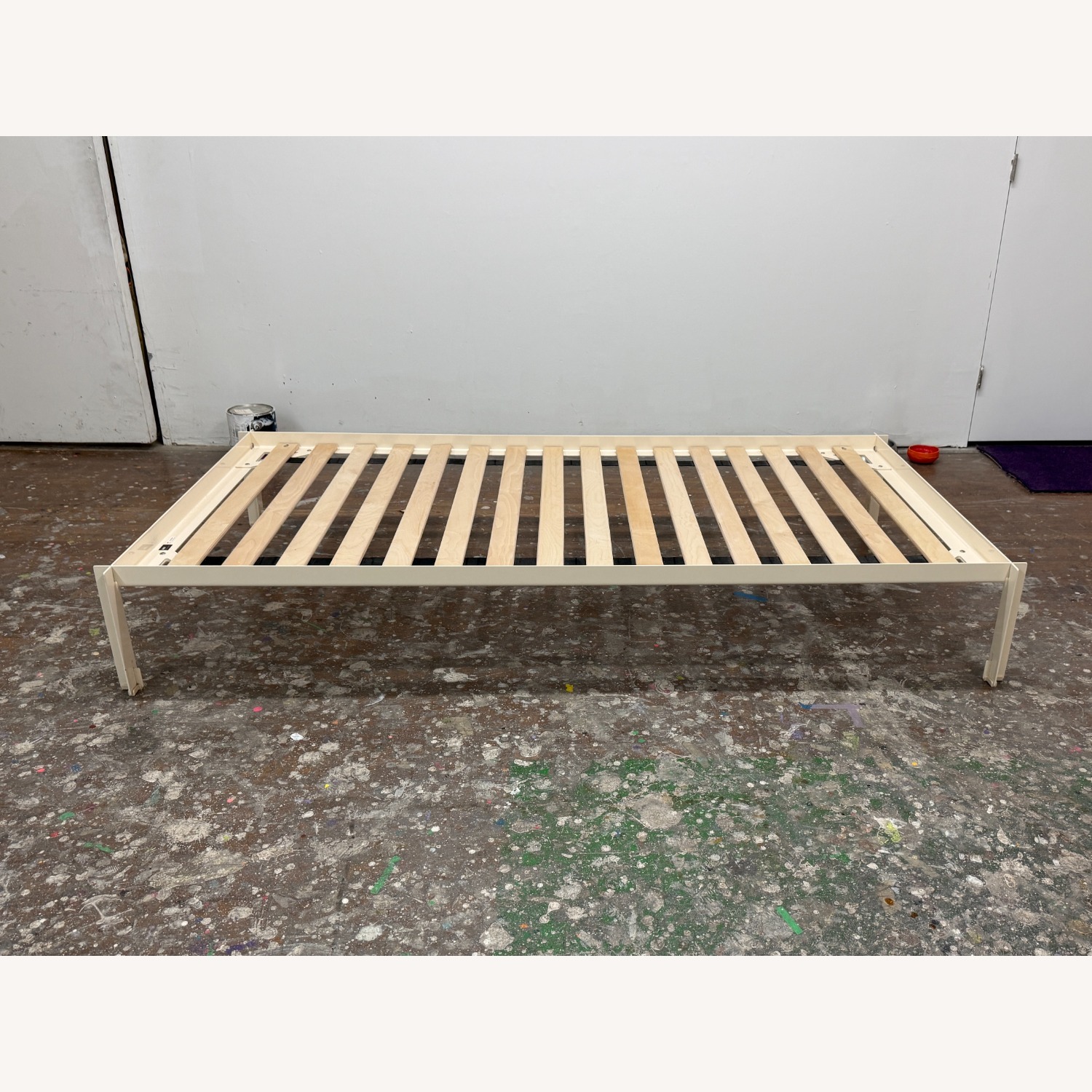 Hay Connect Bed White Metal Twin Bed - image-1