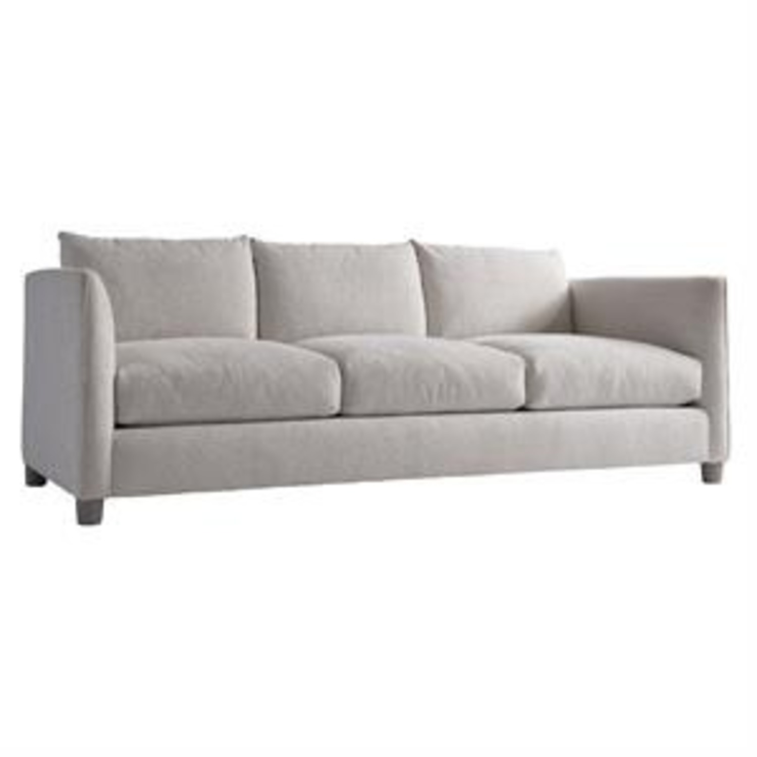 Bernhardt Plush Lille Fabric Three-Seat Sofa White - image-5
