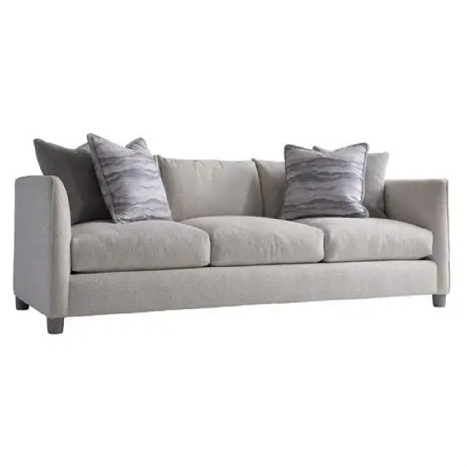Bernhardt Plush Lille Fabric Three-Seat Sofa White - image-4