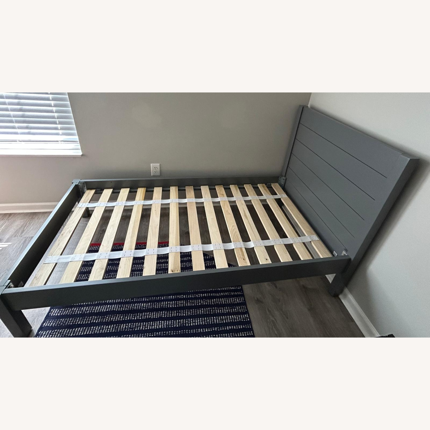 The Land of Nod Uptown Twin Bed Light Gray Wood Twin Bed - image-3