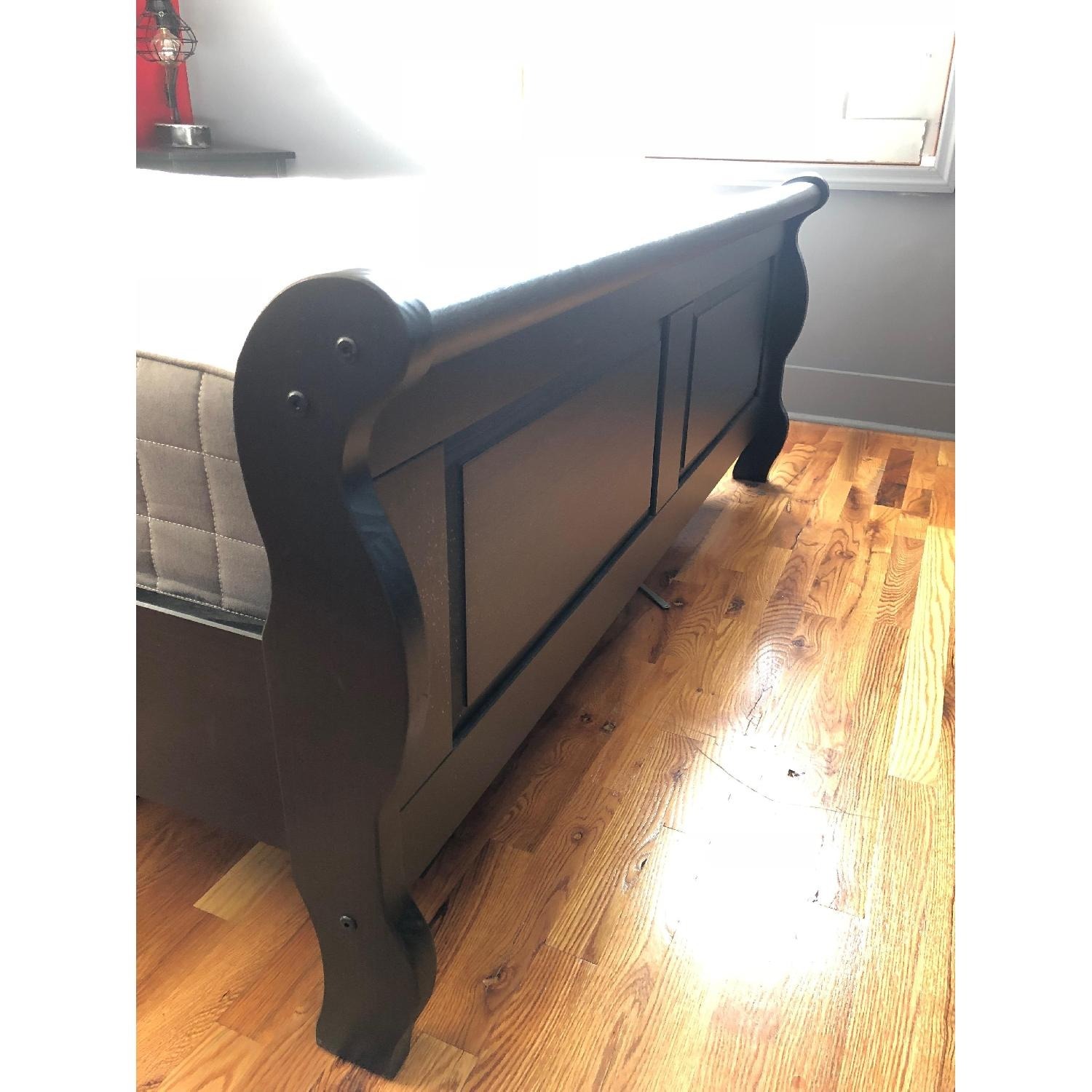 IKEA Hasselvika Queen Size Wood Sleigh Bed Frame W Bed Base - image-4