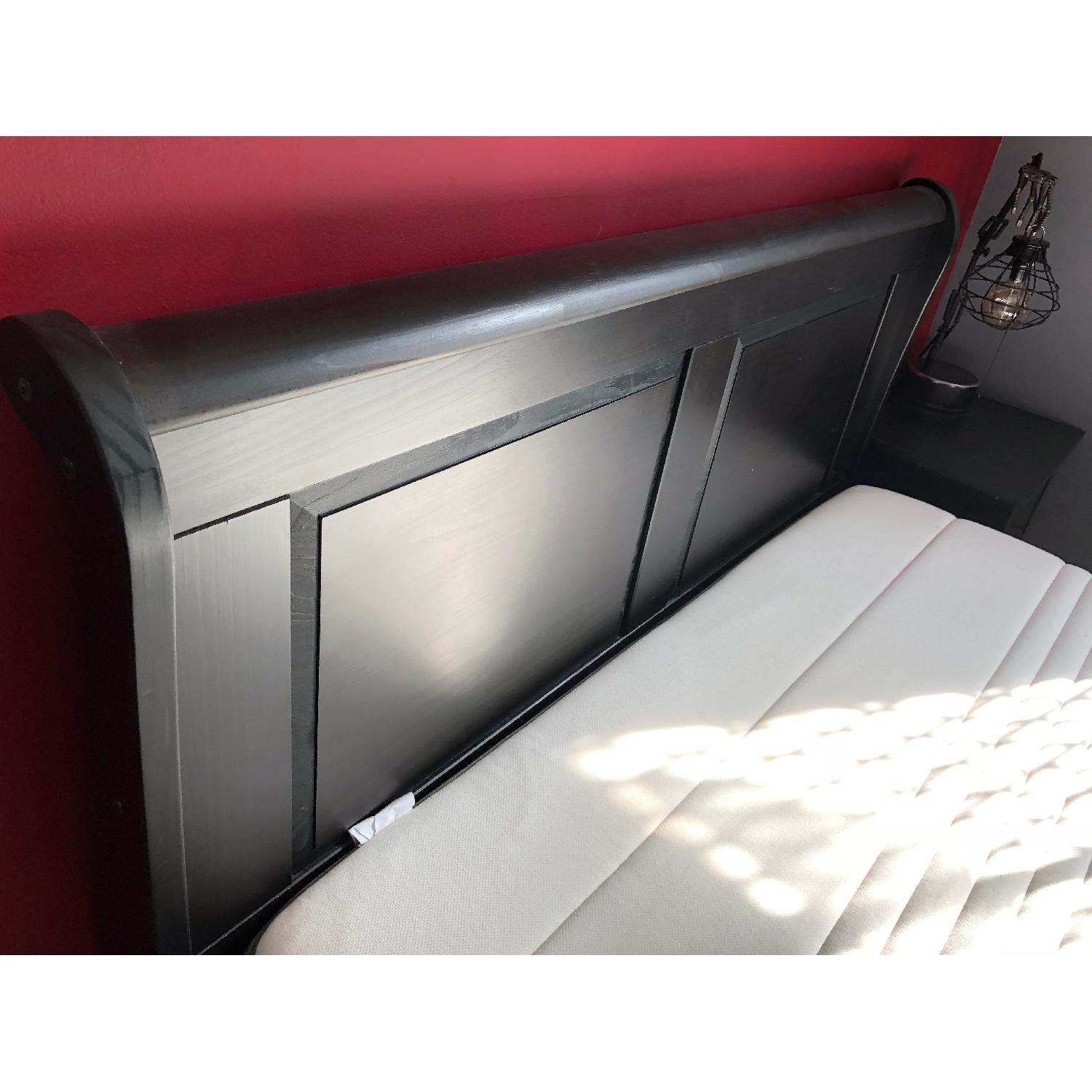 IKEA Hasselvika Queen Size Wood Sleigh Bed Frame W Bed Base - image-3
