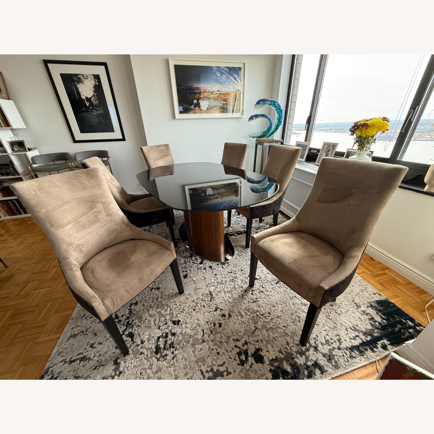 Calligaris Black Glass Dining Table - image-2