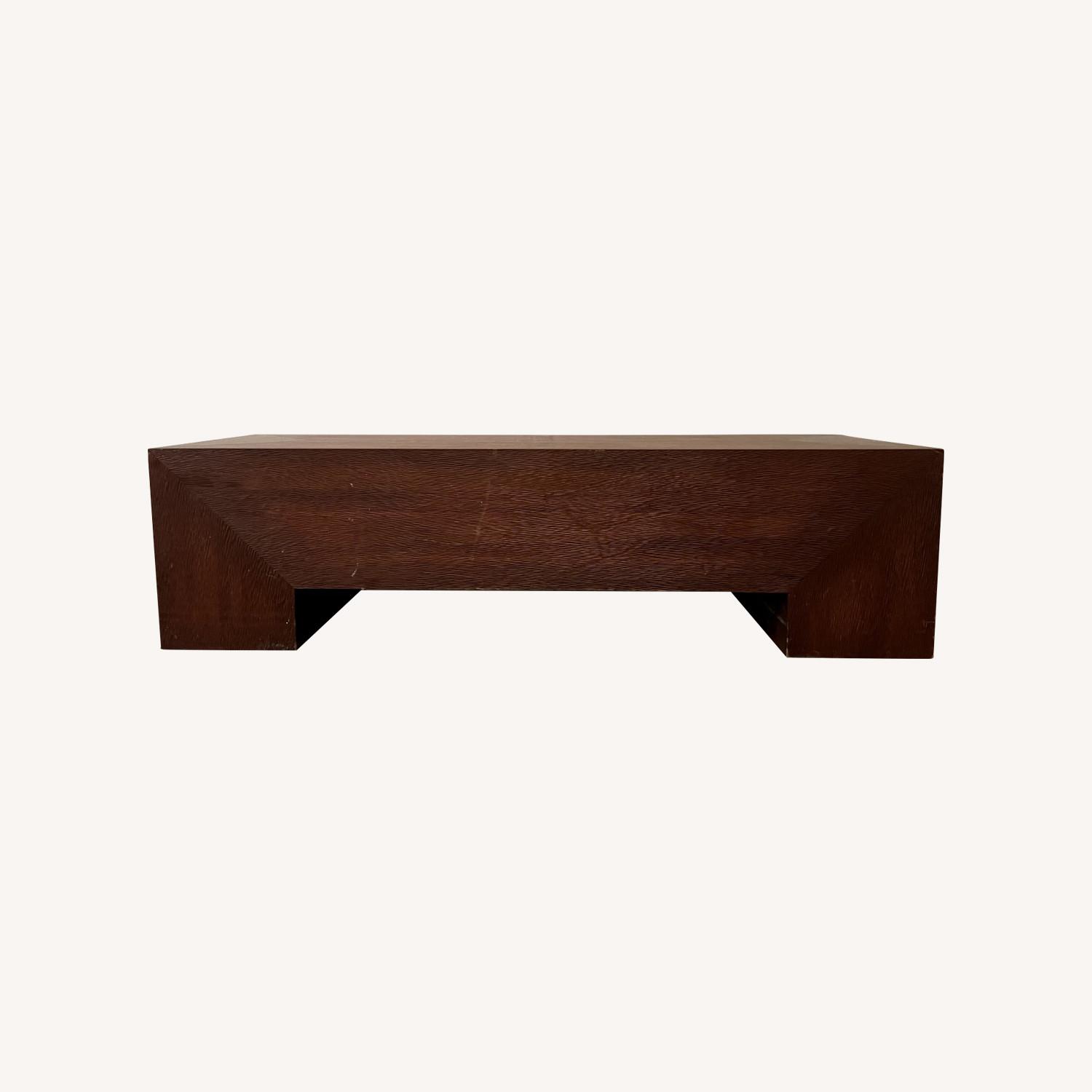 80s Milo Baughman–Style Monolithic Coffee Table - image-0