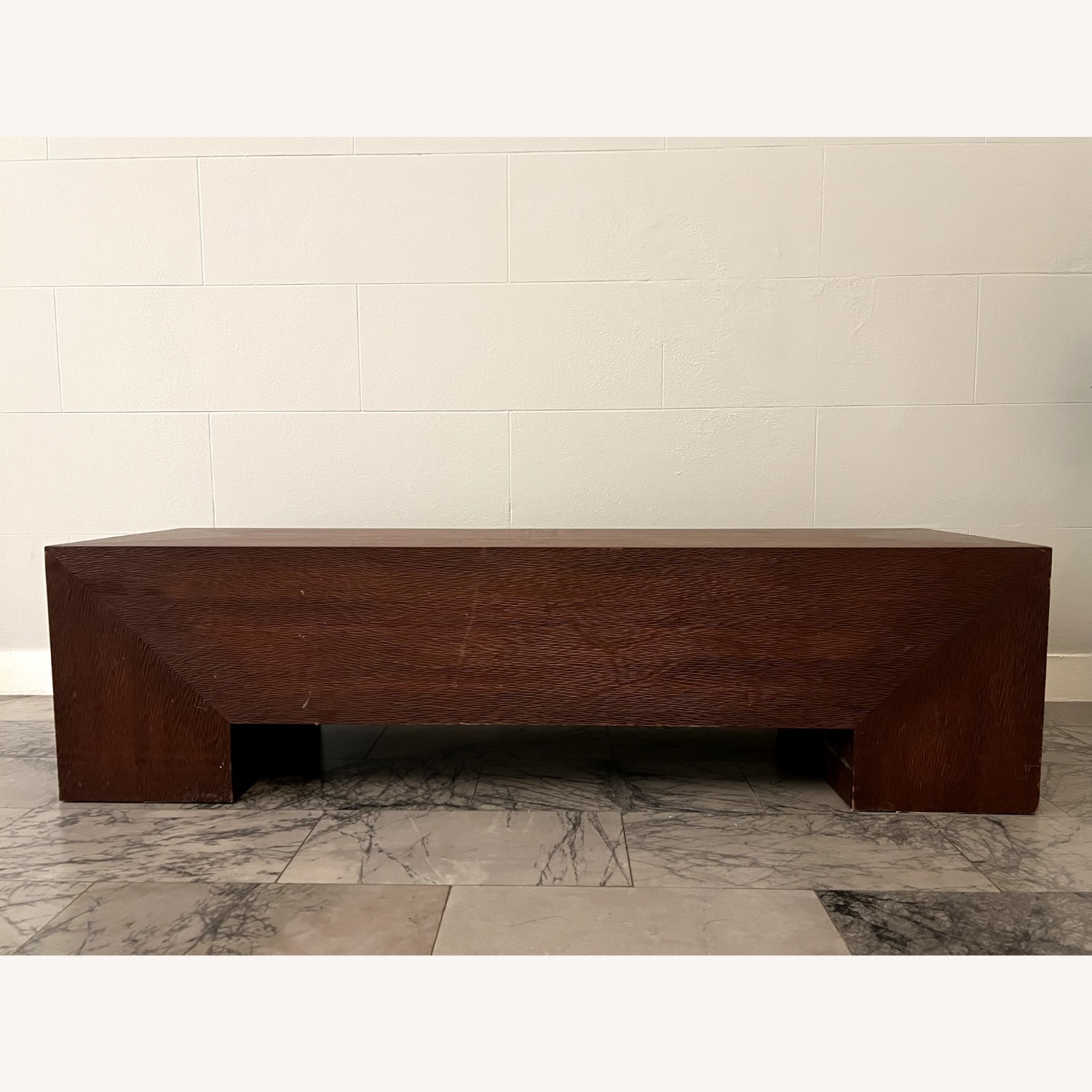 80s Milo Baughman–Style Monolithic Coffee Table - image-1