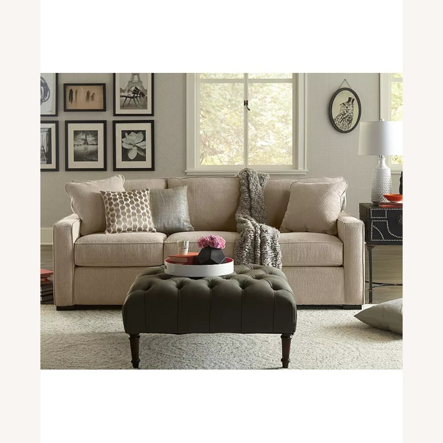 Macy's Radley 86" Light Brown Fabric 3+ Seater Sofa - image-5