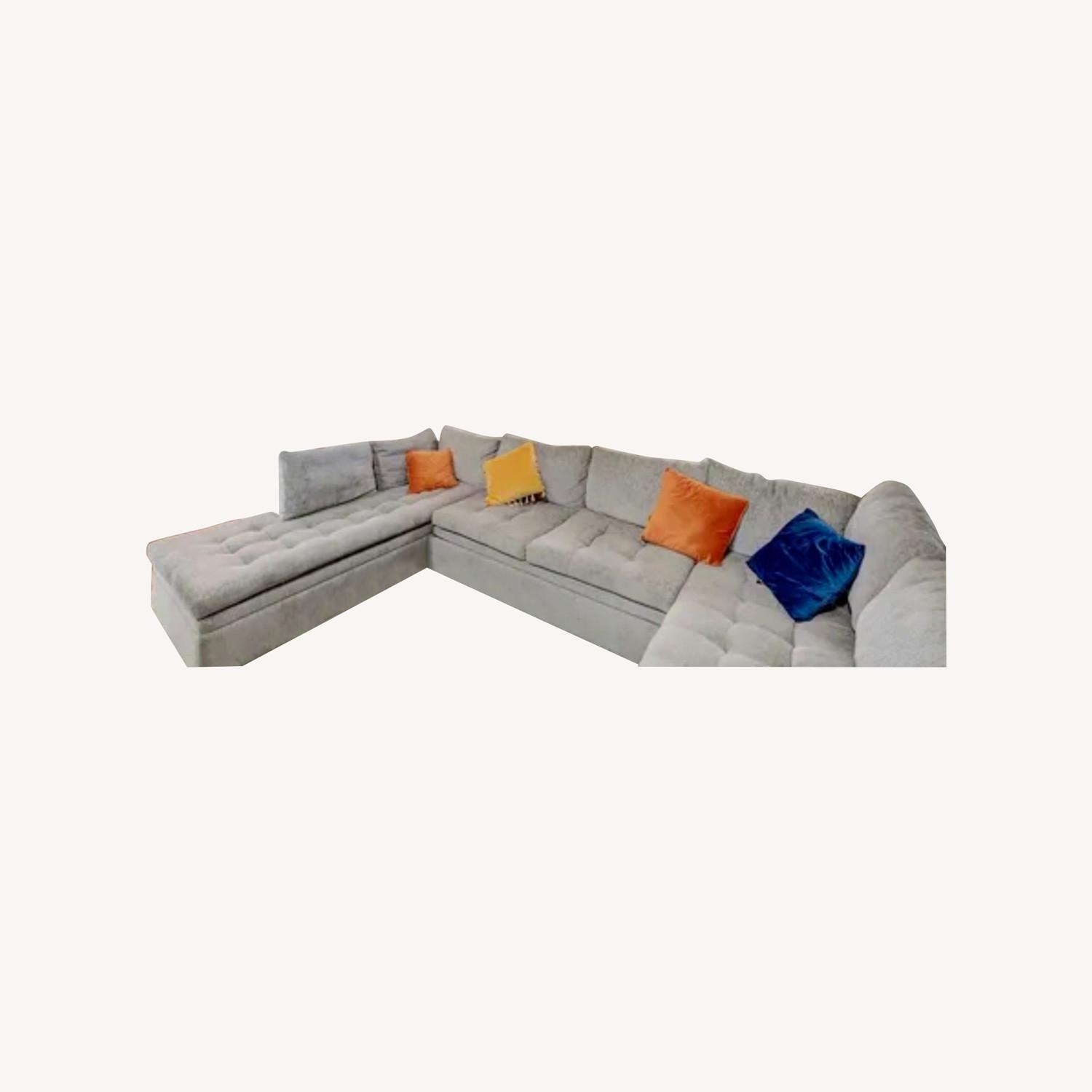 Sheridan Square Gray 3 Pc Sleeper Sectional - image-0