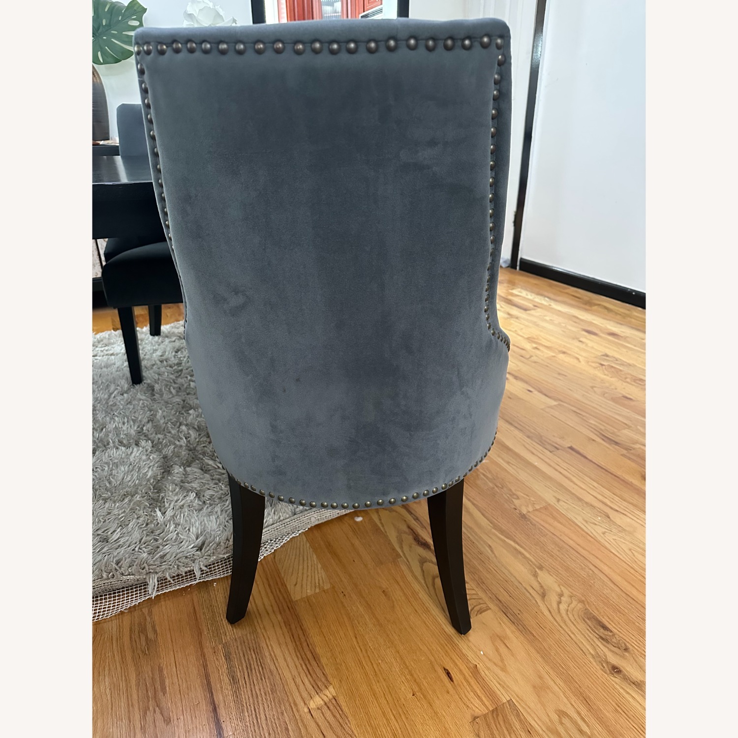 Blue Fabric Dining Chairs - image-2