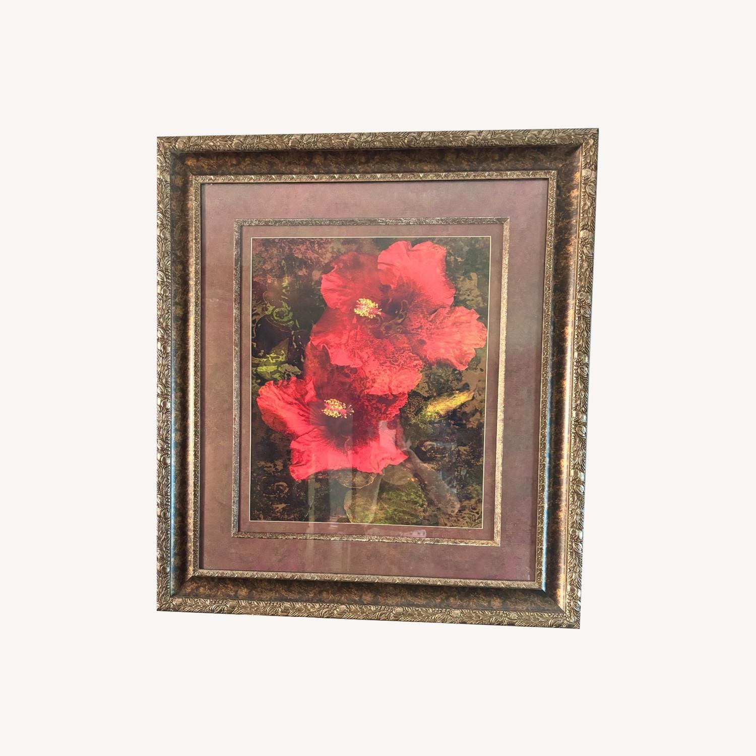 Framed Floral Artwork - image-0