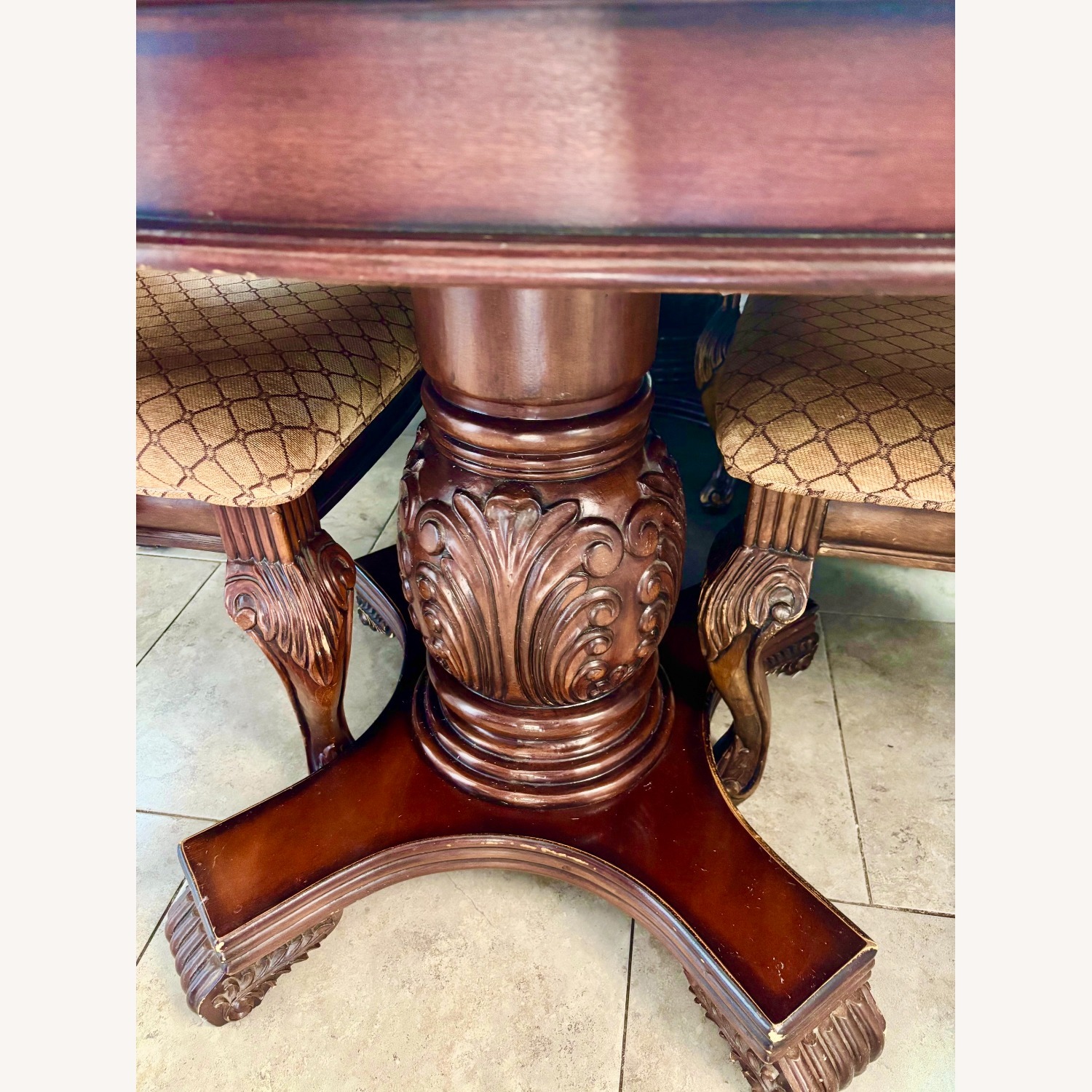 Extendable & Shortening Wooden Dining Table Set - image-2