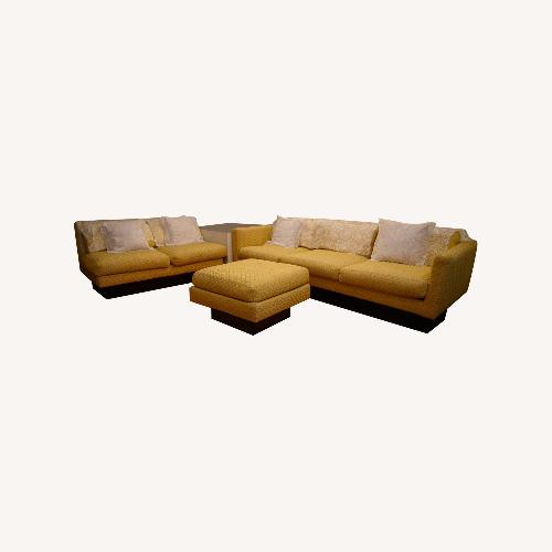 Used 2 Piece Sectional Sofa with Ottoman and Side Table for sale on AptDeco