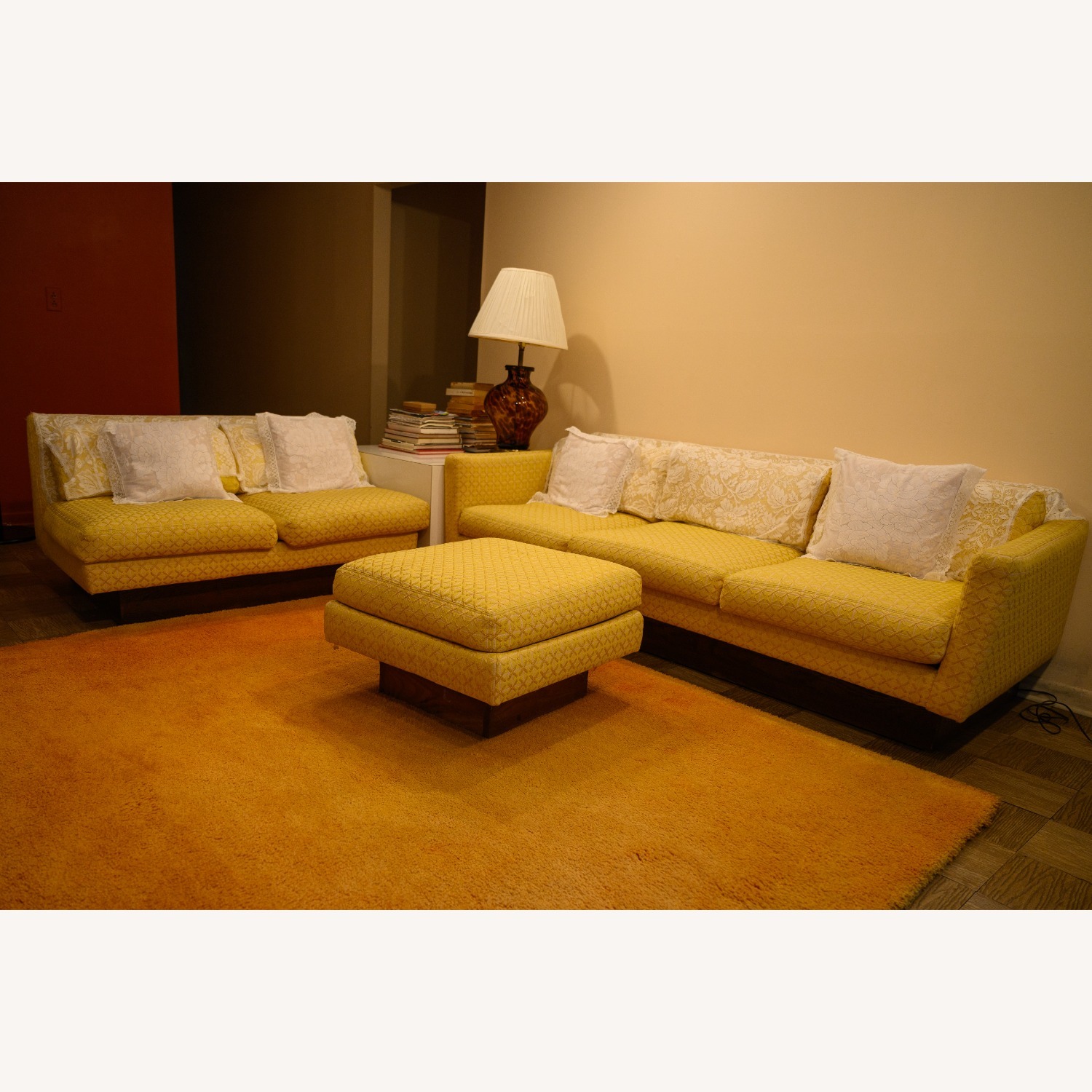 2 Piece Sectional Sofa with Ottoman and Side Table - image-1