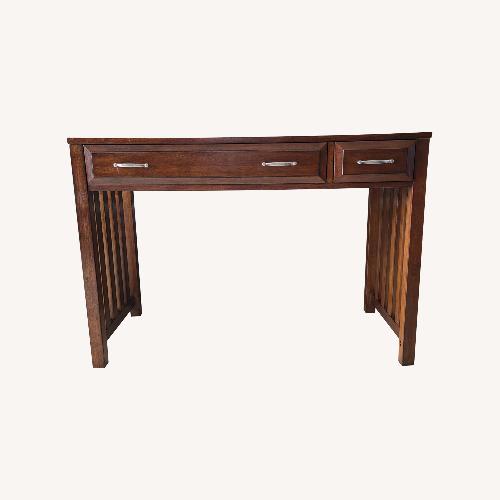 Used Liberty Furniture Dark Brown Wood Desk for sale on AptDeco