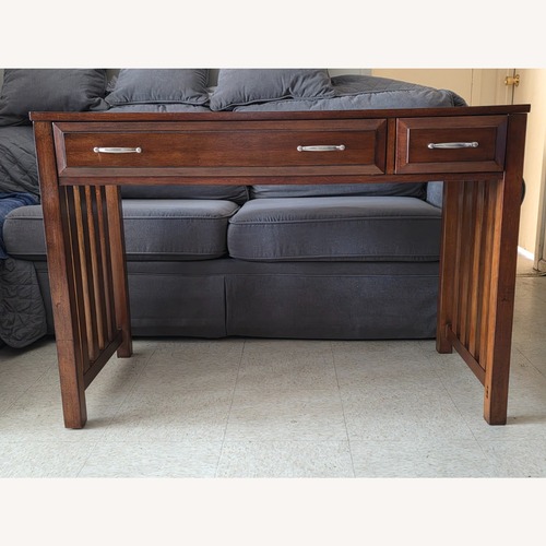 Used Liberty Furniture Dark Brown Wood Desk for sale on AptDeco