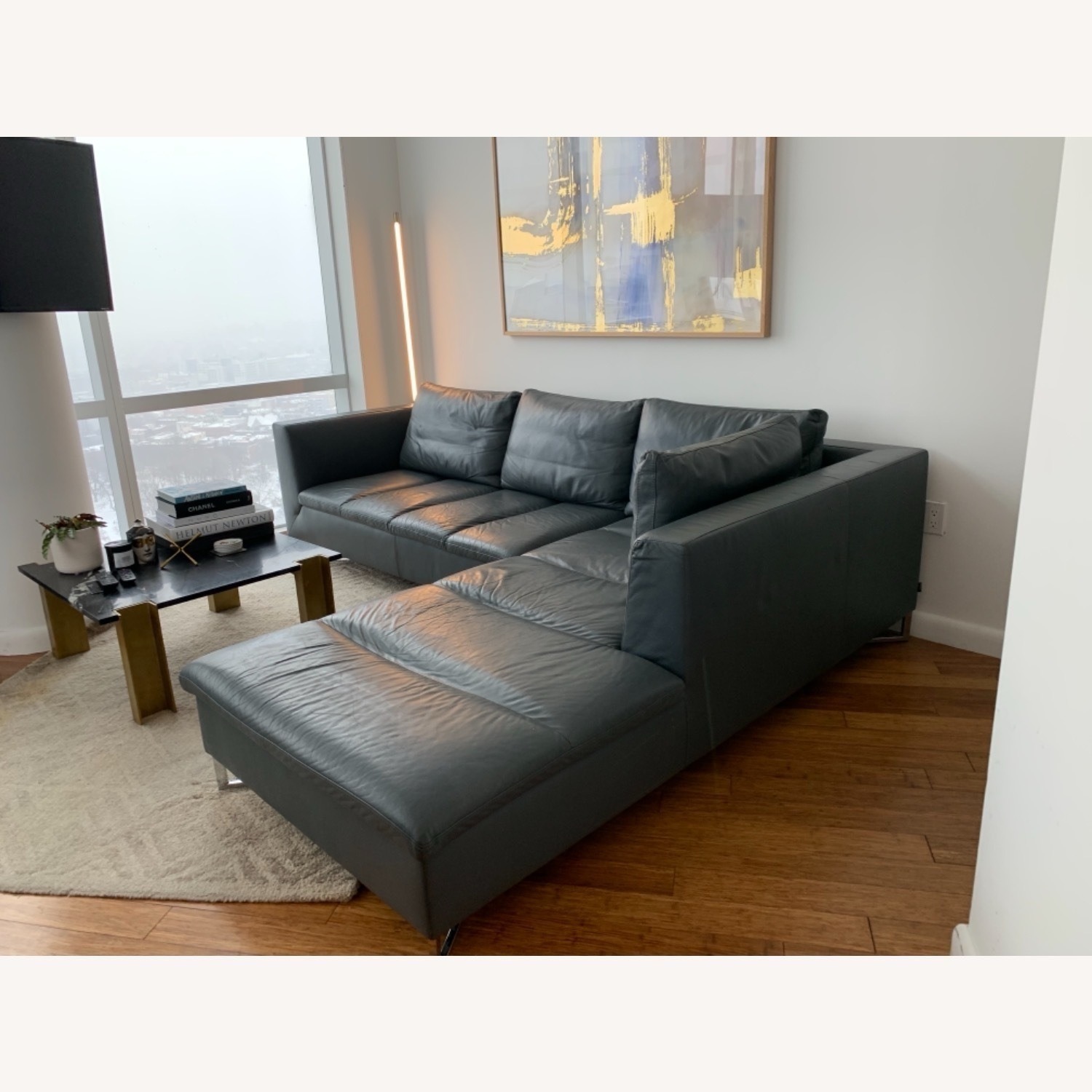 Ligne Roset Feng Leather Sectional Sofa - image-2