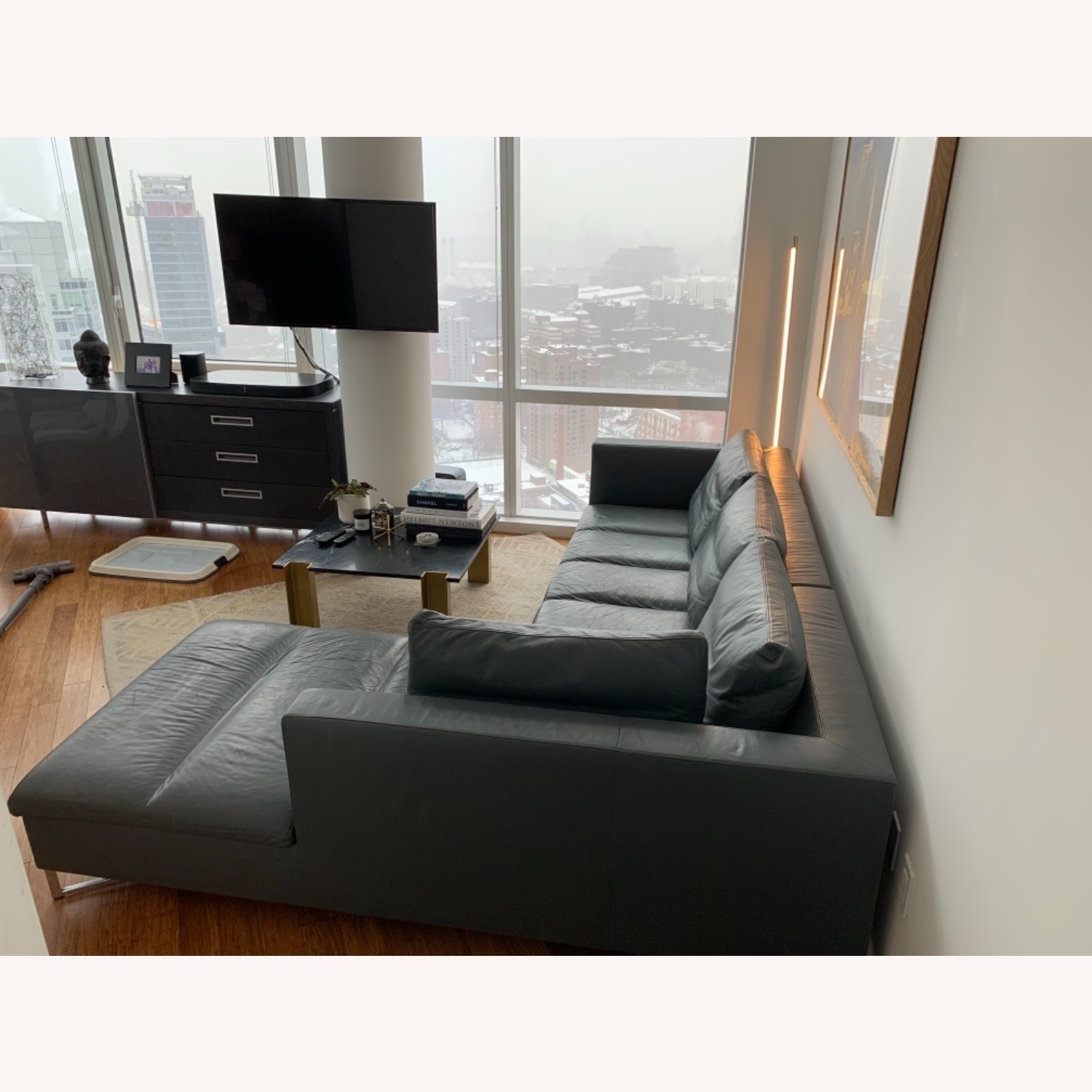 Ligne Roset Feng Leather Sectional Sofa - image-3