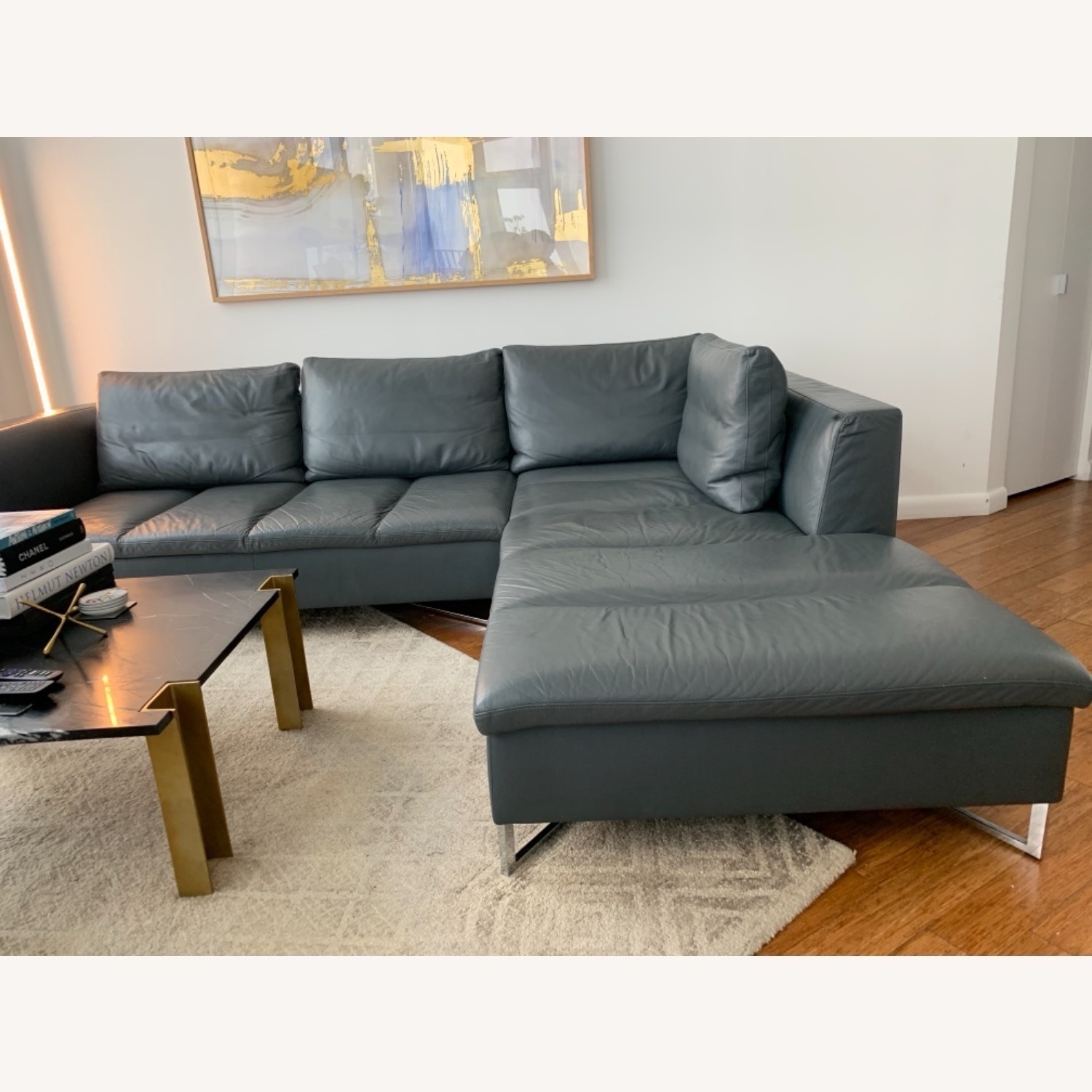 Ligne Roset Feng Leather Sectional Sofa - image-1