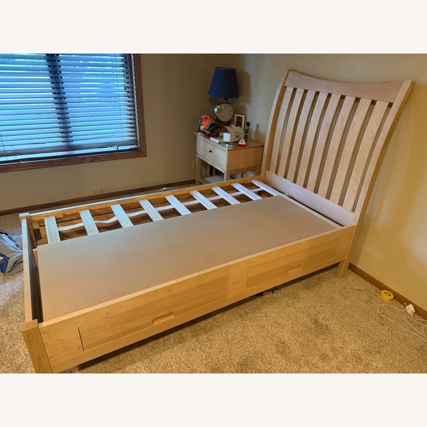 Gat Creek Natural Wood Twin Bed - image-2