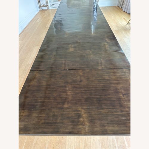 Used Restoration Hardware Reclaimed Oak Reeded Dining Table for sale on AptDeco